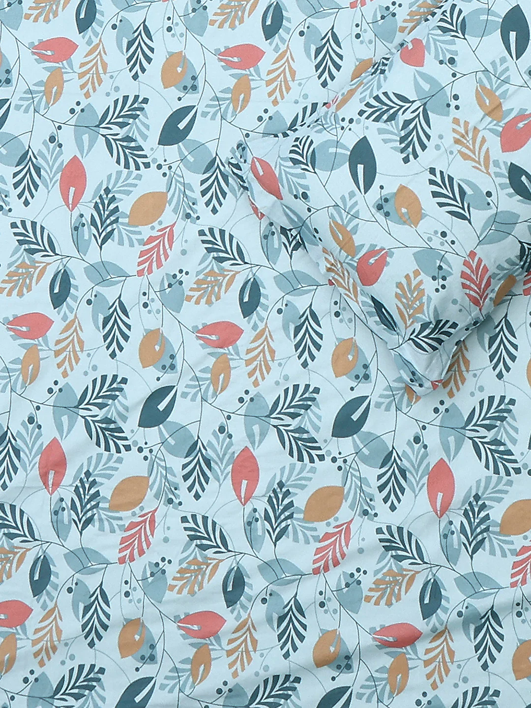 104 TC 100% Cotton Double Bed 1 Bedsheet with 2 Pillow Cover (Samriddhi) - Image 5
