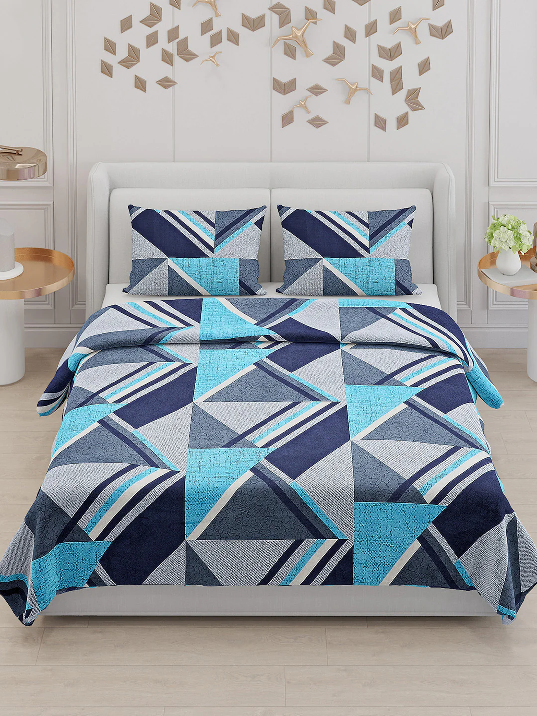 104 TC Cotton Double Bed Bedsheet with 2 Pillow Covers - Updated - Updated - Updated - Image 2