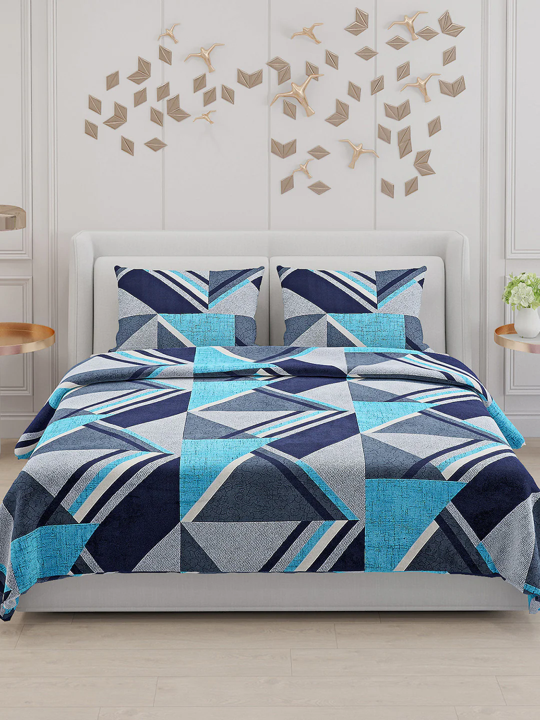 104 TC Cotton Double Bed Bedsheet with 2 Pillow Covers - Updated - Updated - Updated - Image 3