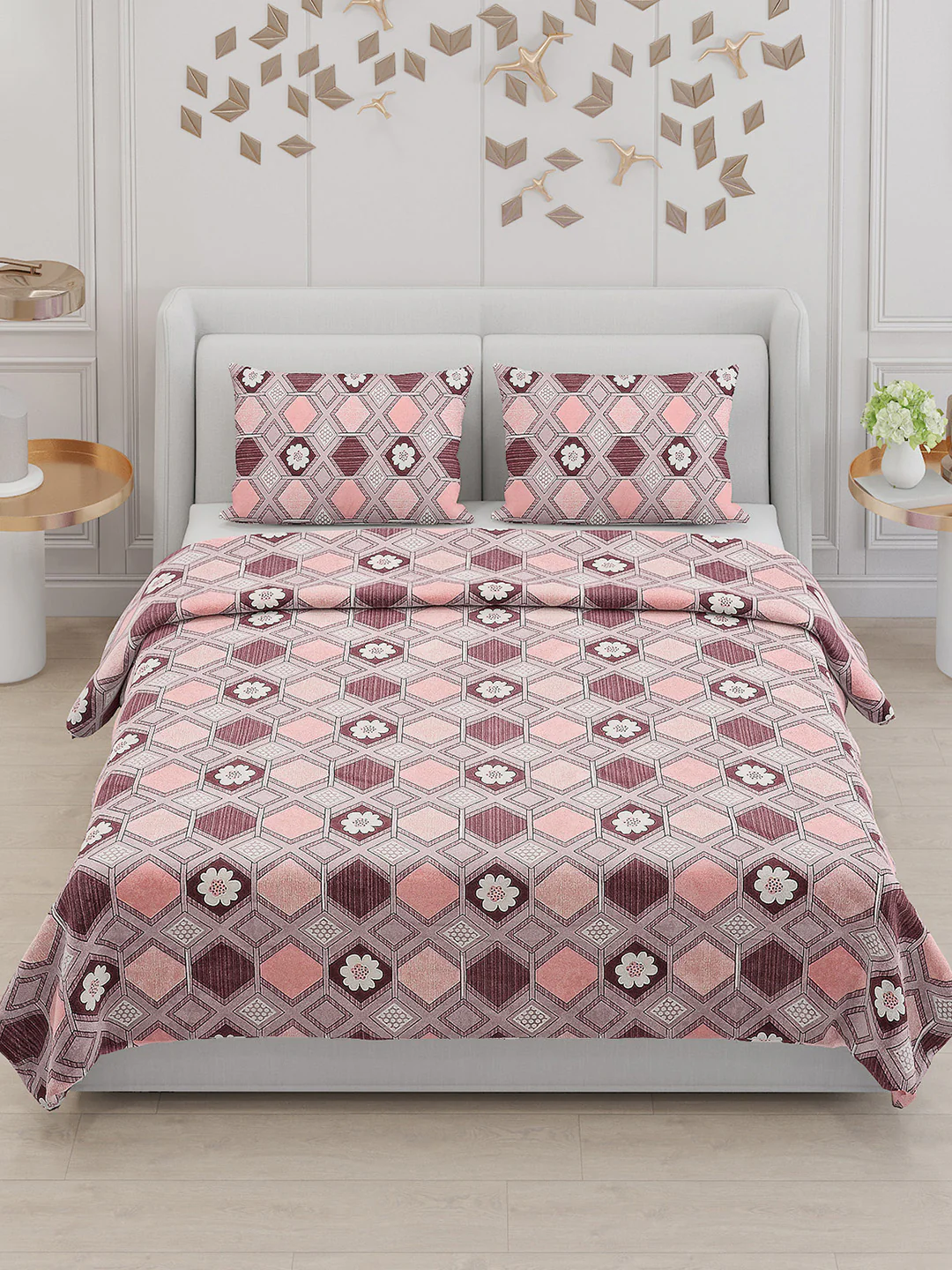 104 TC Cotton Double Bed Bedsheet with 2 Pillow Covers - Updated - Updated - Updated - Image 2
