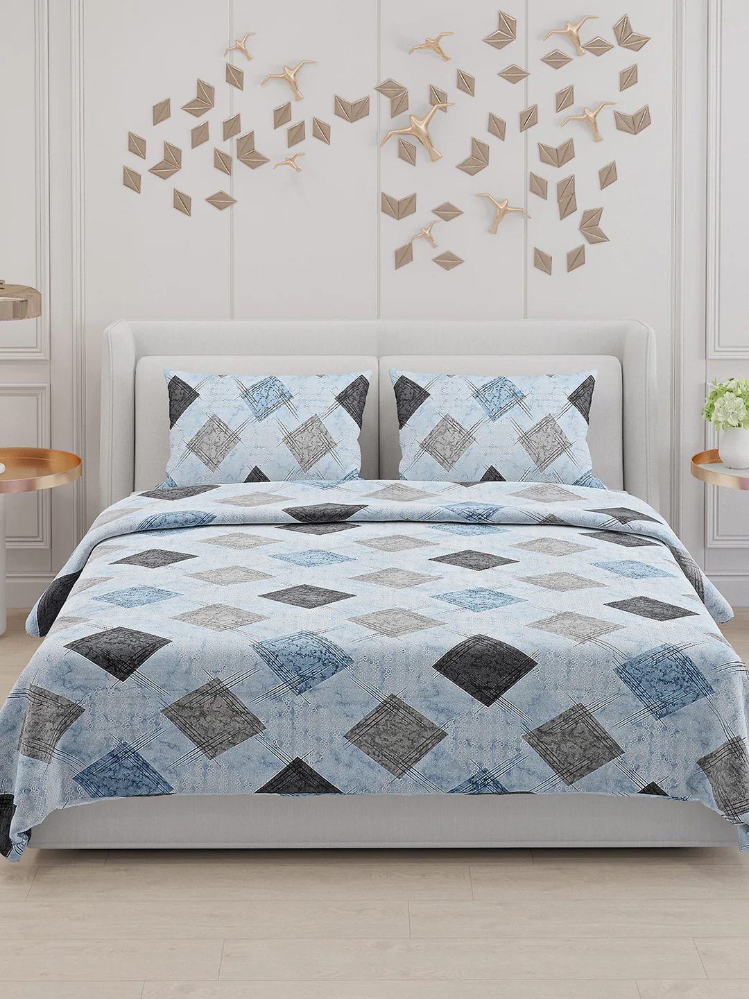 104 TC Cotton Double Bed Bedsheet with 2 Pillow Covers - Updated - Updated - Updated - Image 3