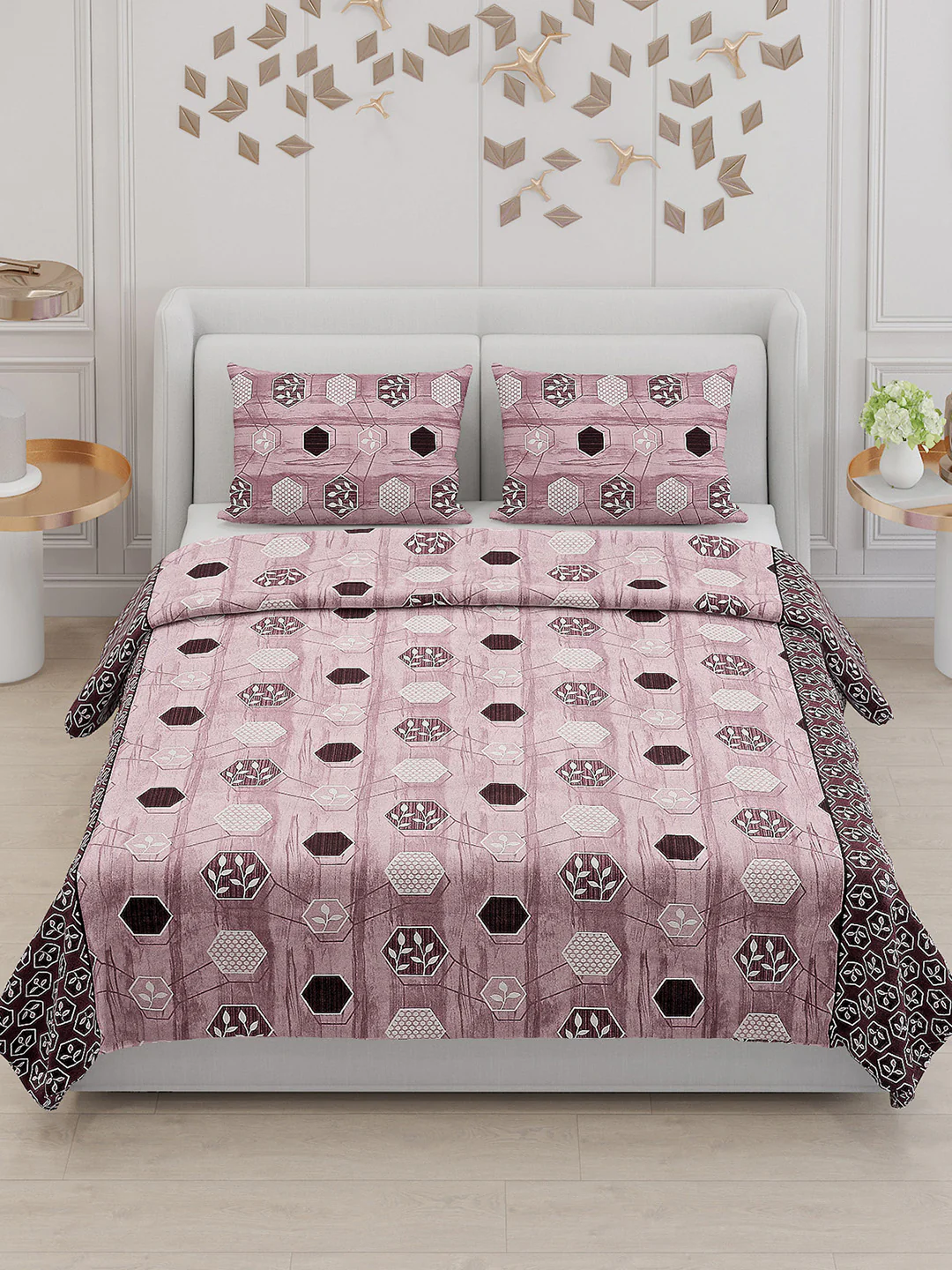 104 TC Cotton Double Bed Bedsheet with 2 Pillow Covers - Updated - Updated - Updated - Image 2