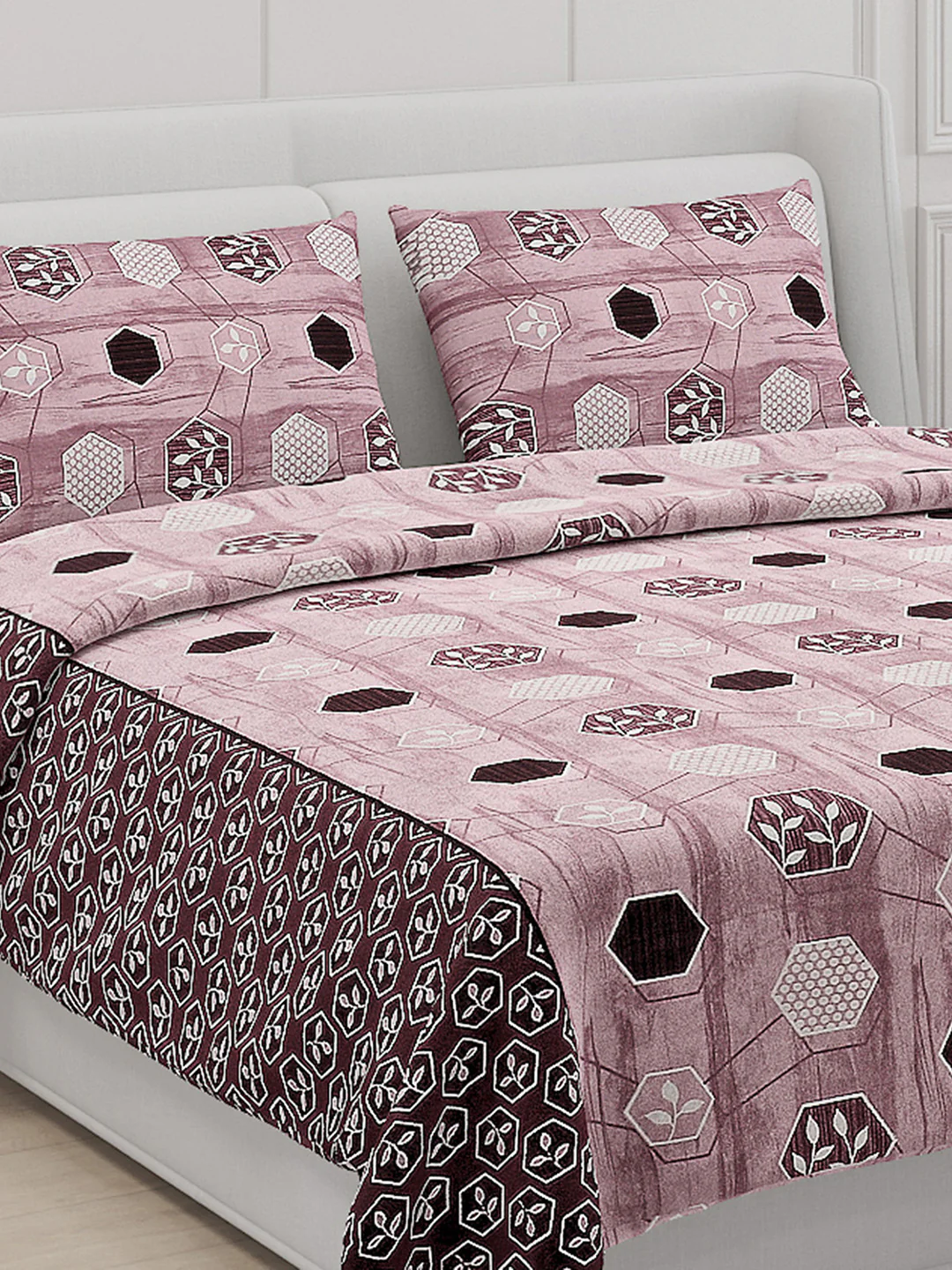 104 TC Cotton Double Bed Bedsheet with 2 Pillow Covers - Updated - Updated - Updated - Image 5