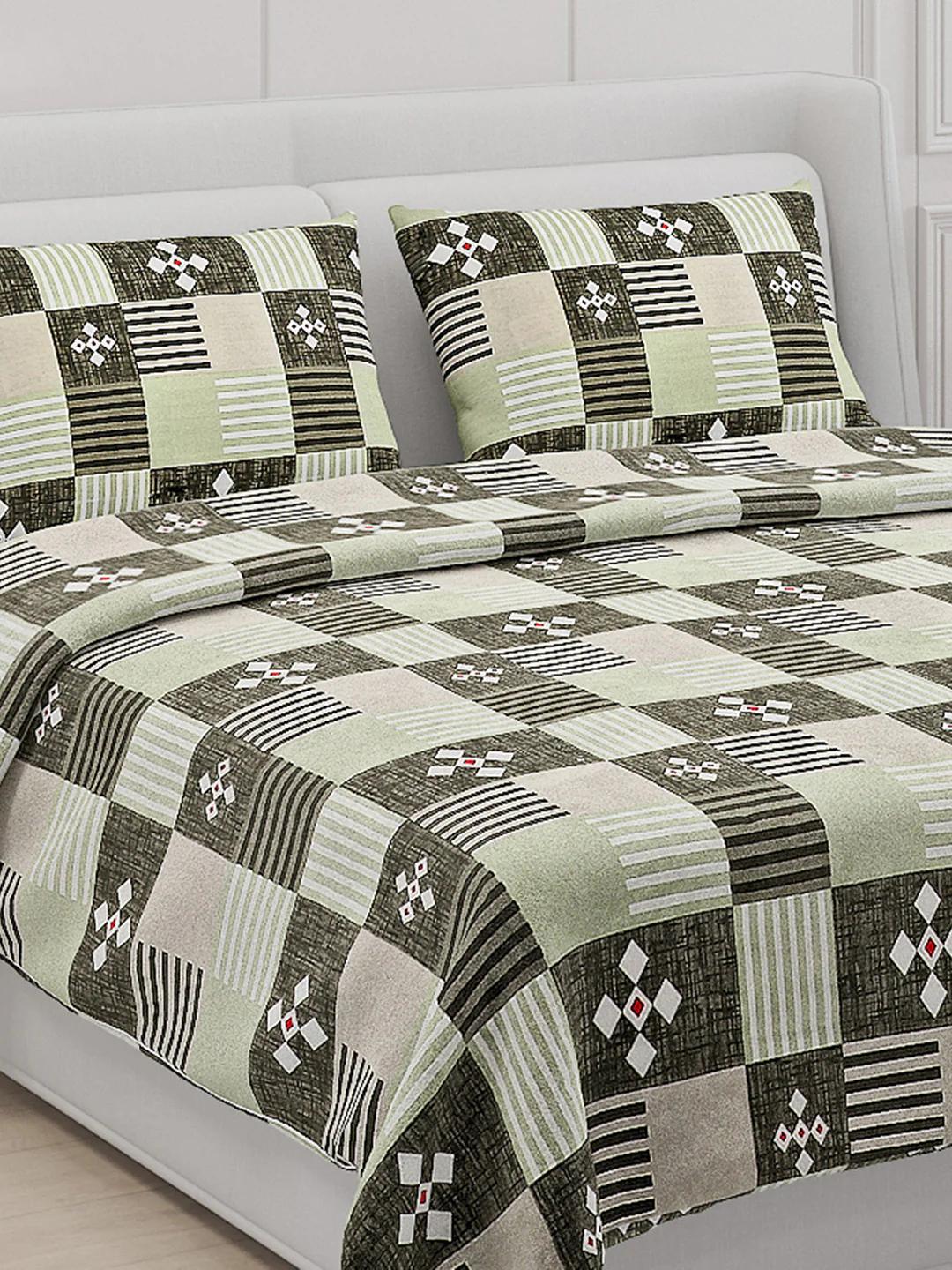 104 TC Cotton Double Bed Bedsheet with 2 Pillow Covers - Updated - Updated - Updated - Image 5