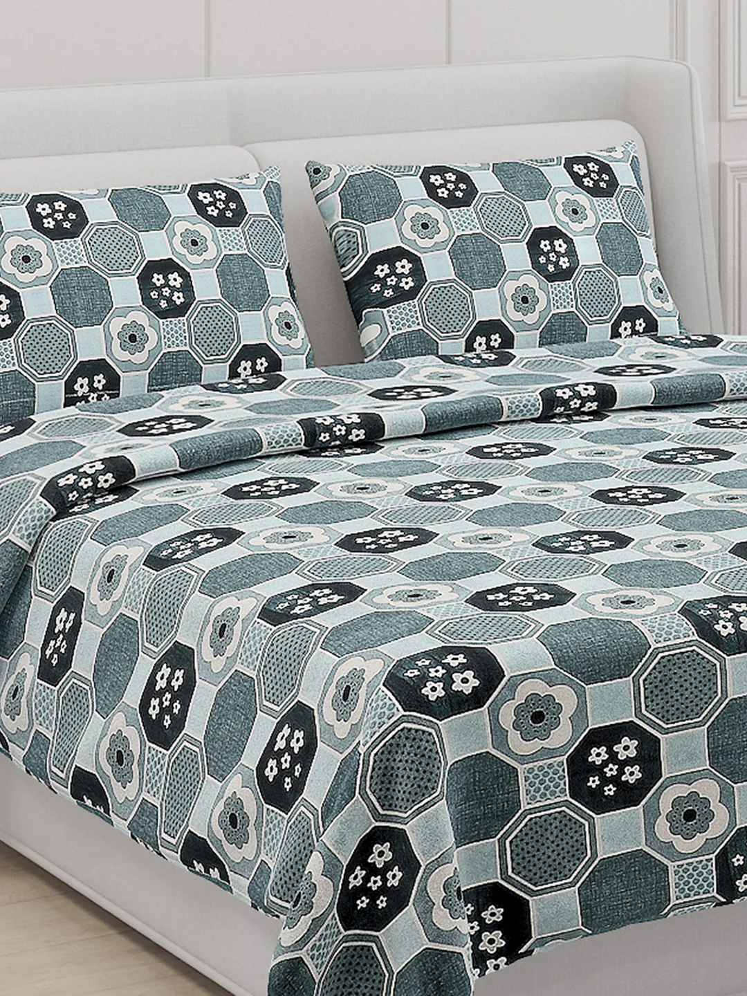 104 TC Cotton Double Bed Bedsheet with 2 Pillow Covers - Updated - Updated - Updated - Image 5