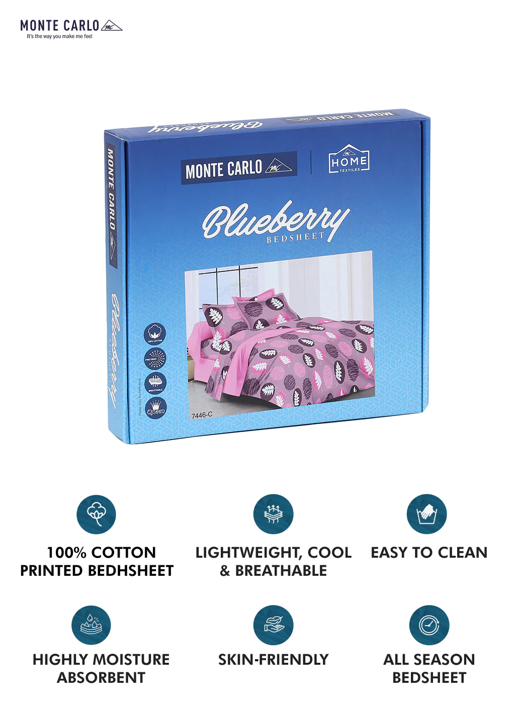 104 TC Cotton Double Bed Bedsheet with 2 Pillow Covers - Updated - Updated - Image 10