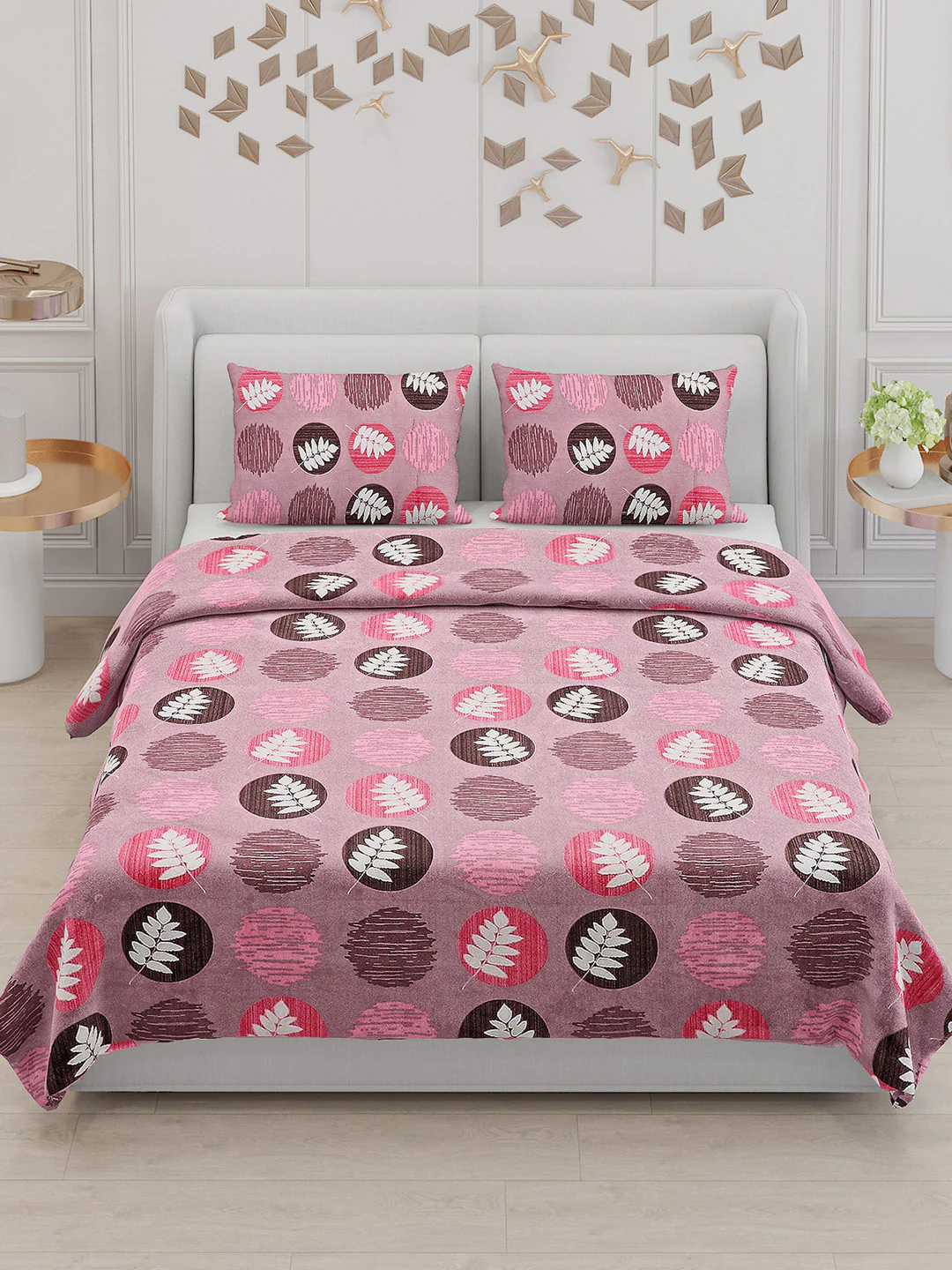 104 TC Cotton Double Bed Bedsheet with 2 Pillow Covers - Updated - Updated - Image 2