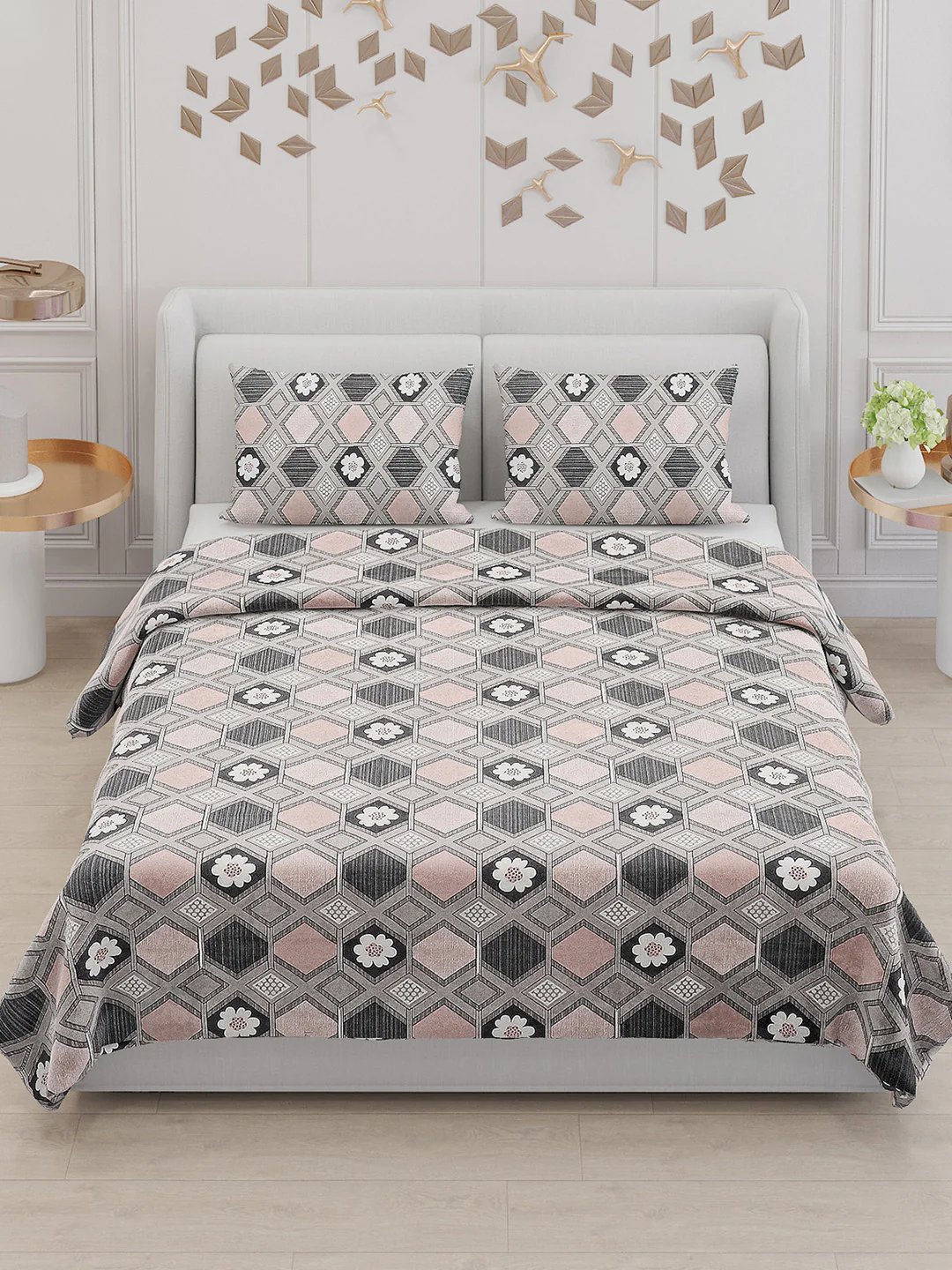 104 TC Cotton Double Bed Bedsheet with 2 Pillow Covers - Updated - Updated - Image 2