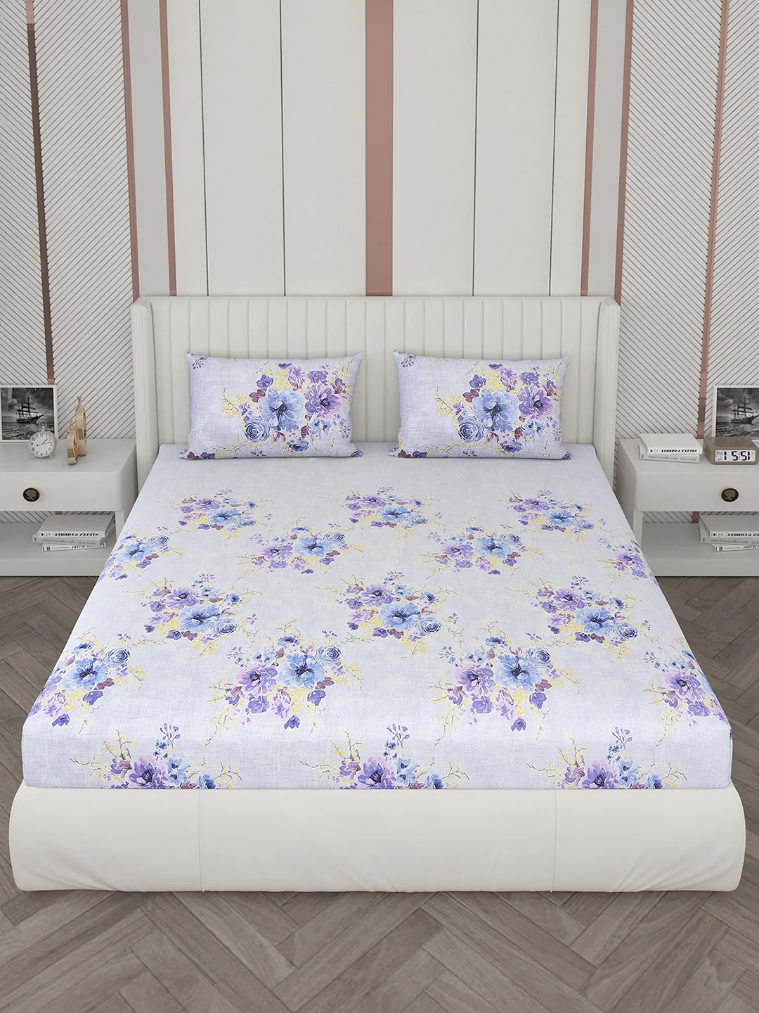 104 TC Cotton Double Bedsheet with 2 Pillow Covers - Updated - Updated - Image 2