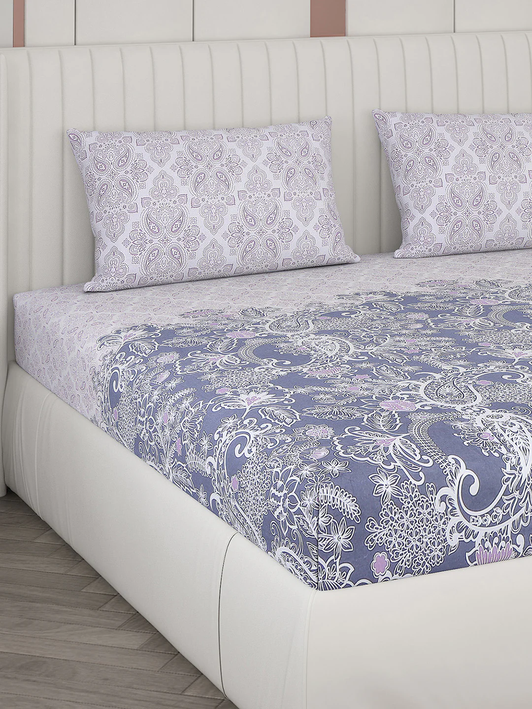 104 TC Cotton Double Bedsheet with 2 Pillow Covers - Updated - Updated - Image 4