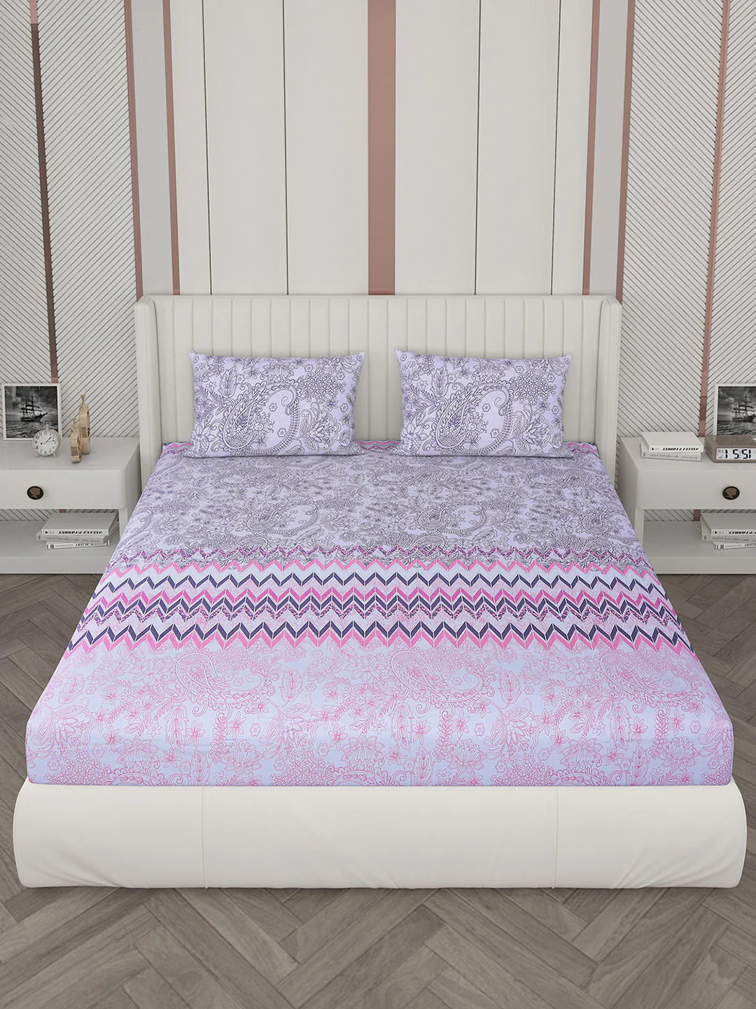 104 TC Cotton Double Bedsheet with 2 Pillow Covers - Updated - Updated - Updated - Image 2