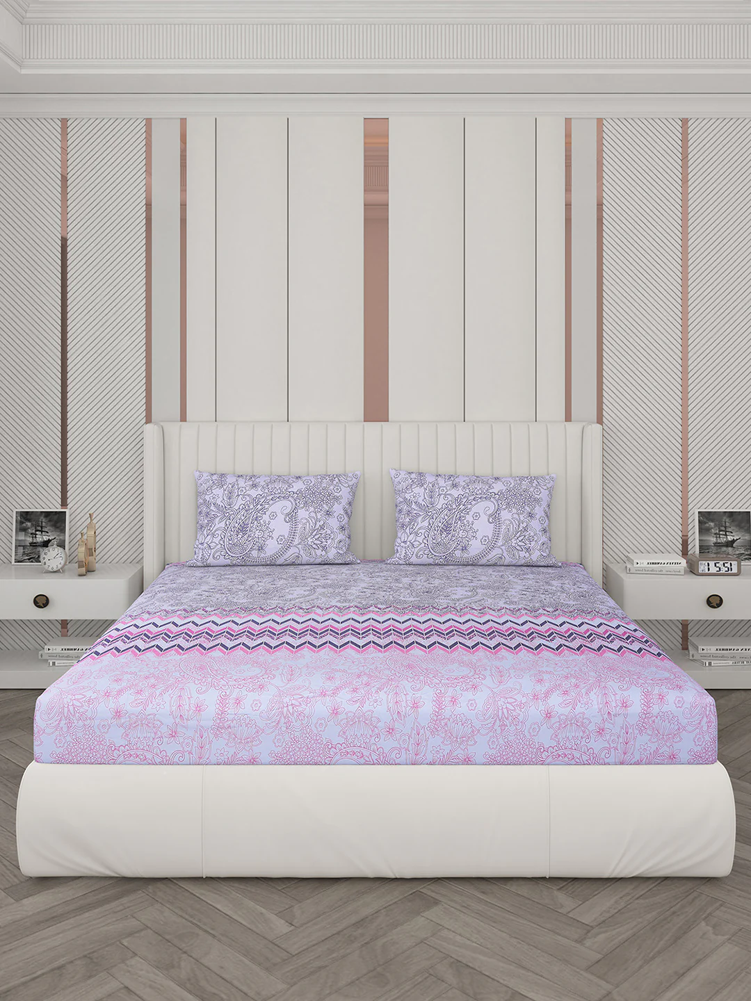 104 TC Cotton Double Bedsheet with 2 Pillow Covers - Updated - Updated - Updated - Image 3