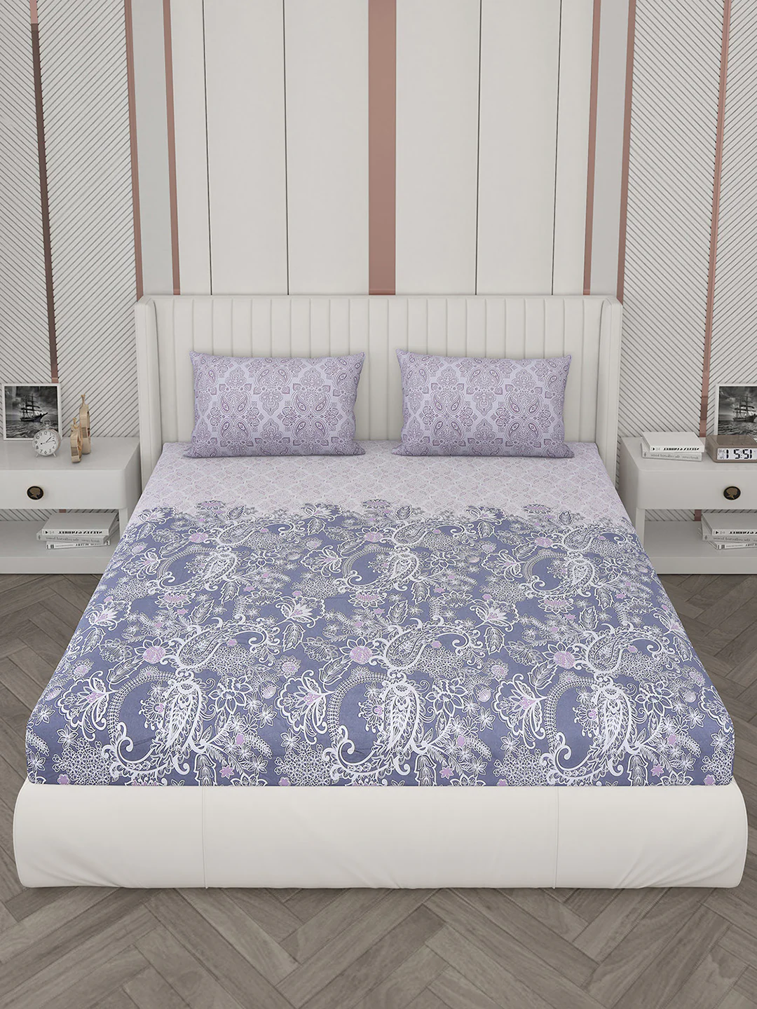 104 TC Cotton Double Bedsheet with 2 Pillow Covers - Updated - Updated - Updated - Image 2