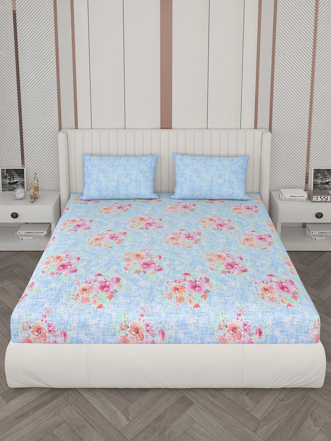 104 TC Cotton Double Bedsheet with 2 Pillow Covers - Updated - Updated - Updated - Image 3
