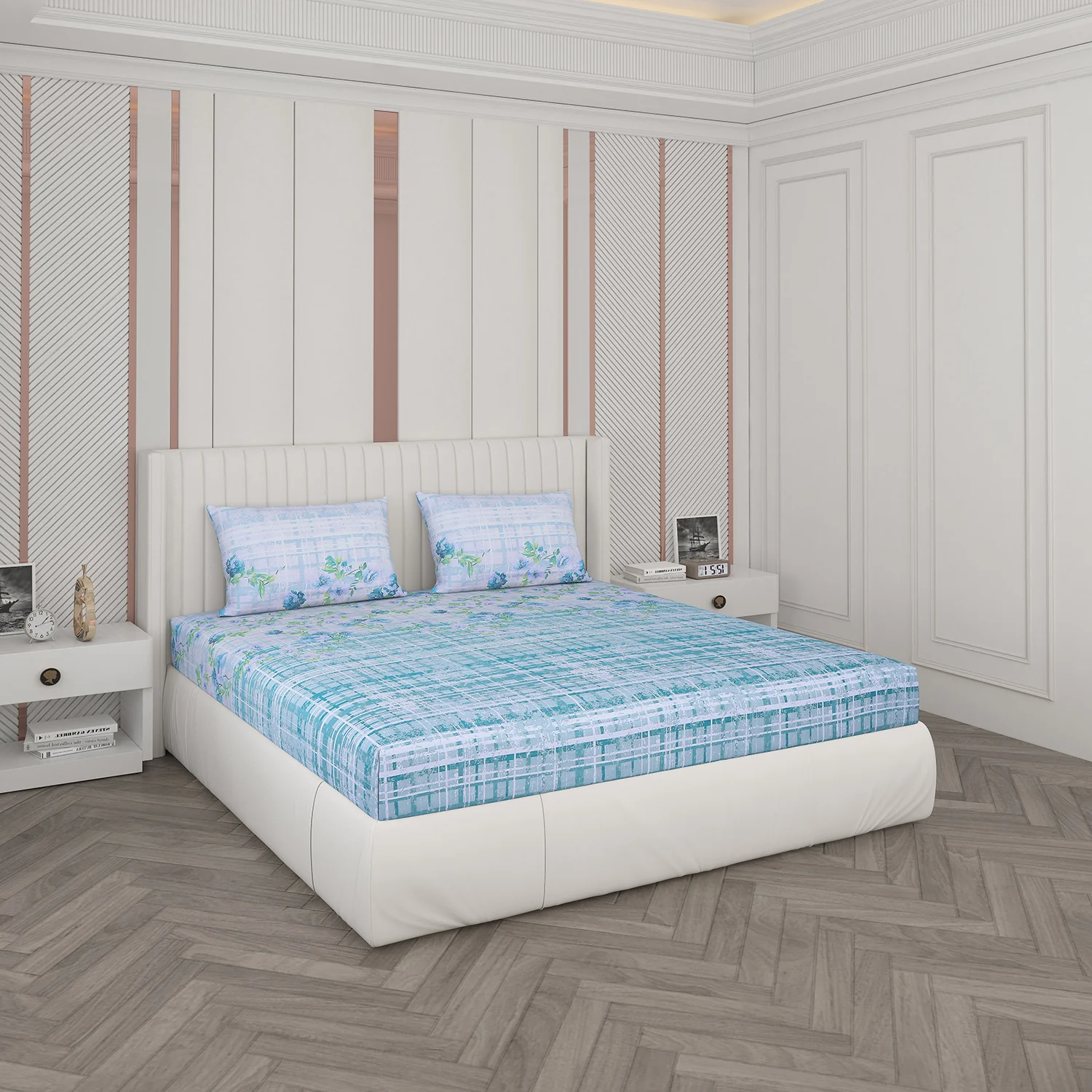 104 TC Cotton Double Bedsheet with 2 Pillow Covers - Updated - Updated - Updated - Image 2