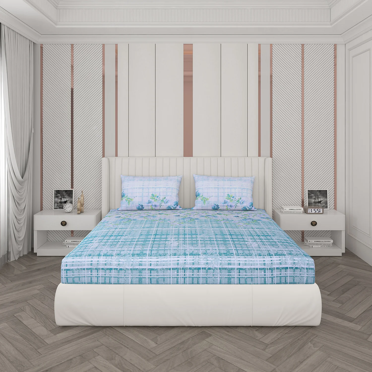 104 TC Cotton Double Bedsheet with 2 Pillow Covers - Updated - Updated - Updated - Image 4