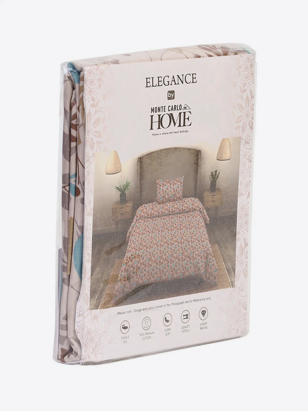 104 TC Cotton Single Bedsheet with 1 Pillow Cover (Elegance) - Image 9