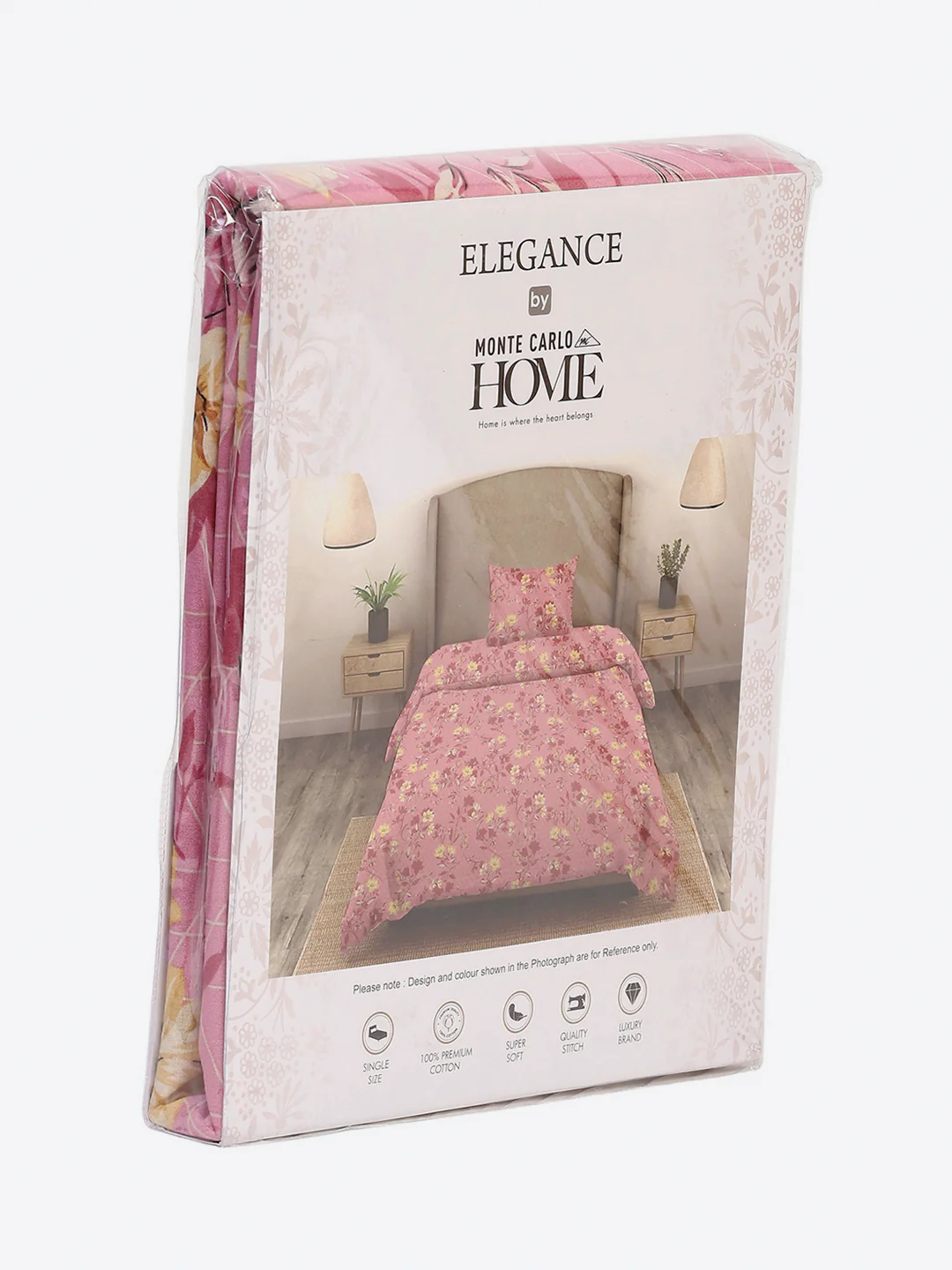 104 TC Cotton Single Bedsheet with 1 Pillow Cover (Elegance) - Image 9