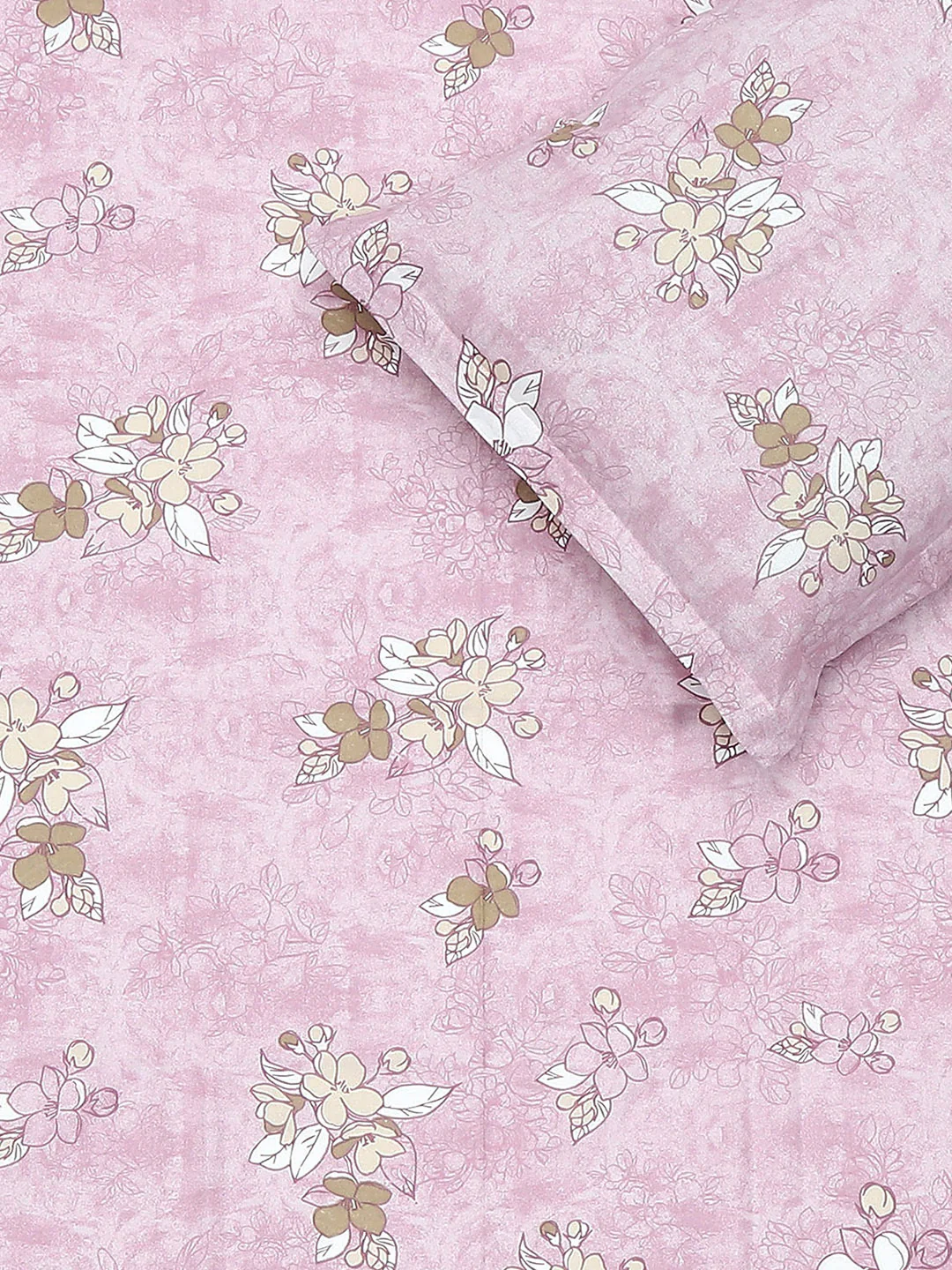 104 TC Cotton Single Bedsheet with 1 Pillow Cover (Elegance) - Image 5