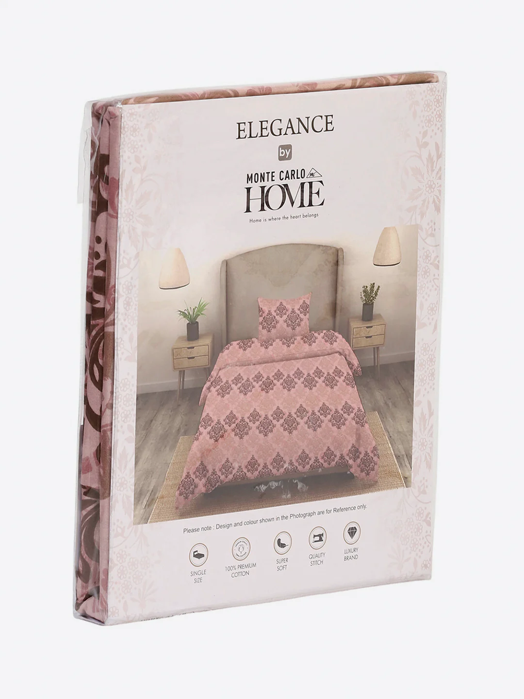 104 TC Cotton Single Bedsheet with 1 Pillow Cover (Elegance) - Image 9