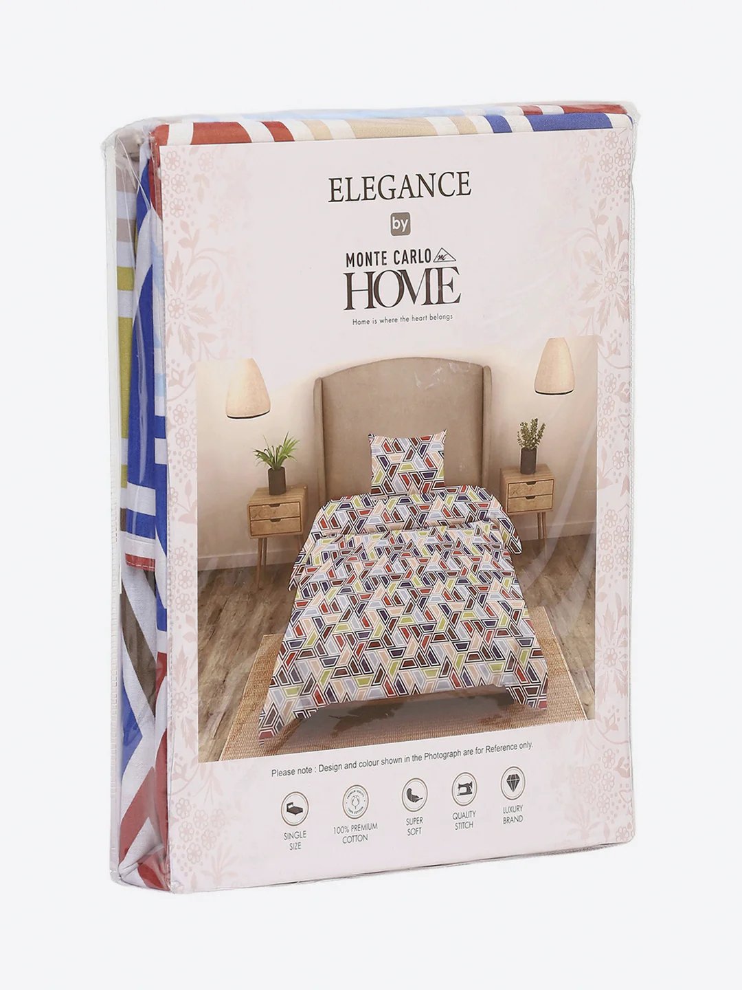 104 TC Cotton Single Bedsheet with 1 Pillow Cover (Elegance) - Image 9