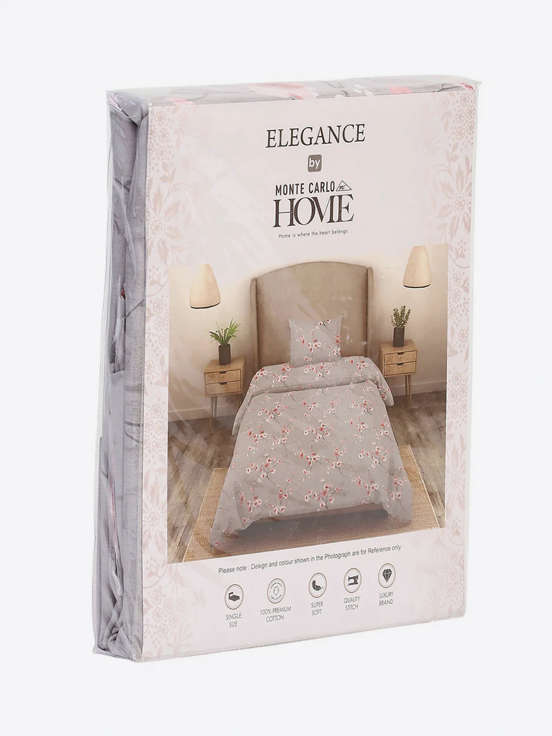 104 TC Cotton Single Bedsheet with 1 Pillow Cover (Elegance) - Image 9