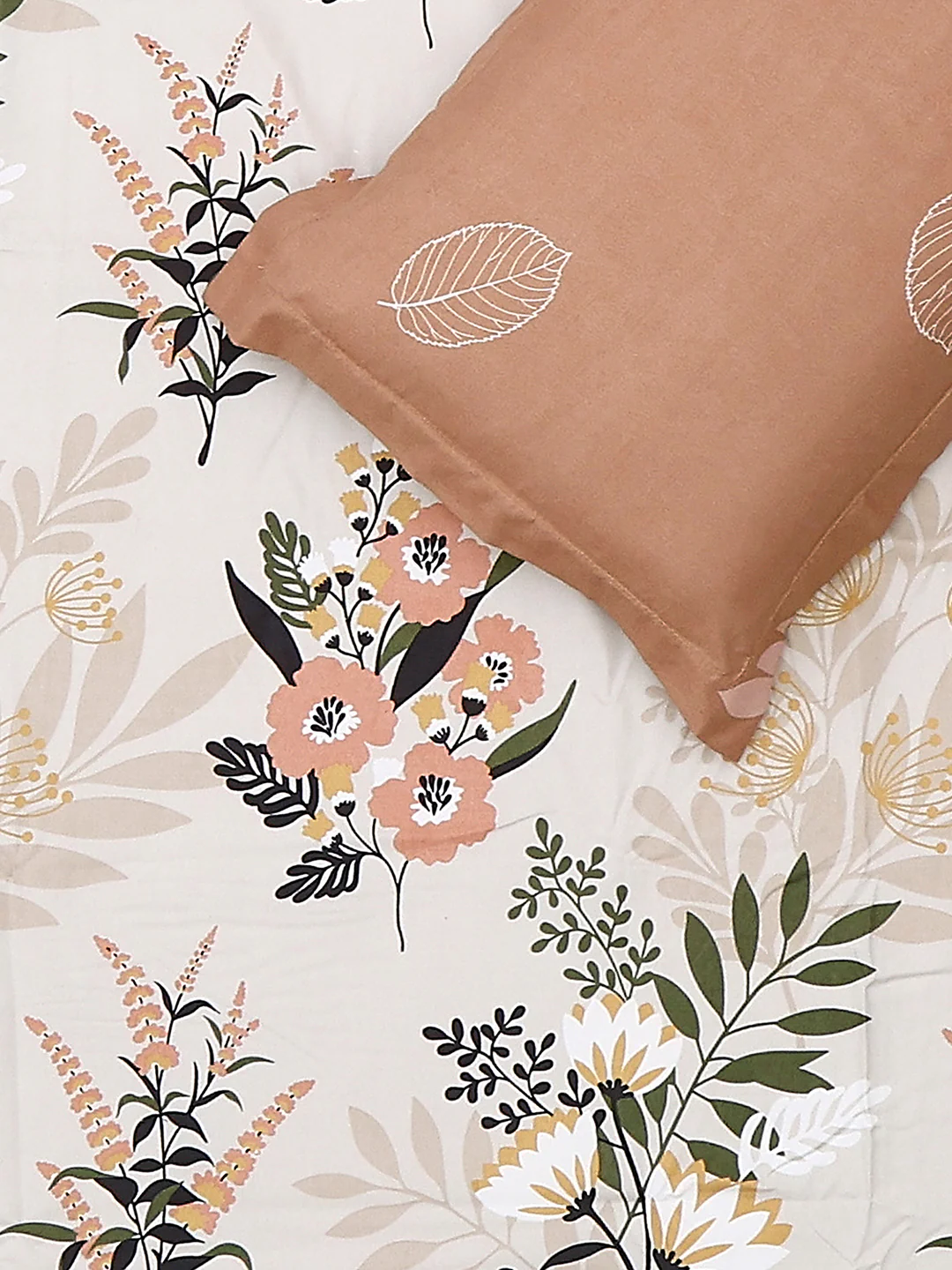 110 GSM Polyester Double Bed 1 Bedsheet with 2 Pillow Cover (Aromatica) - Image 5