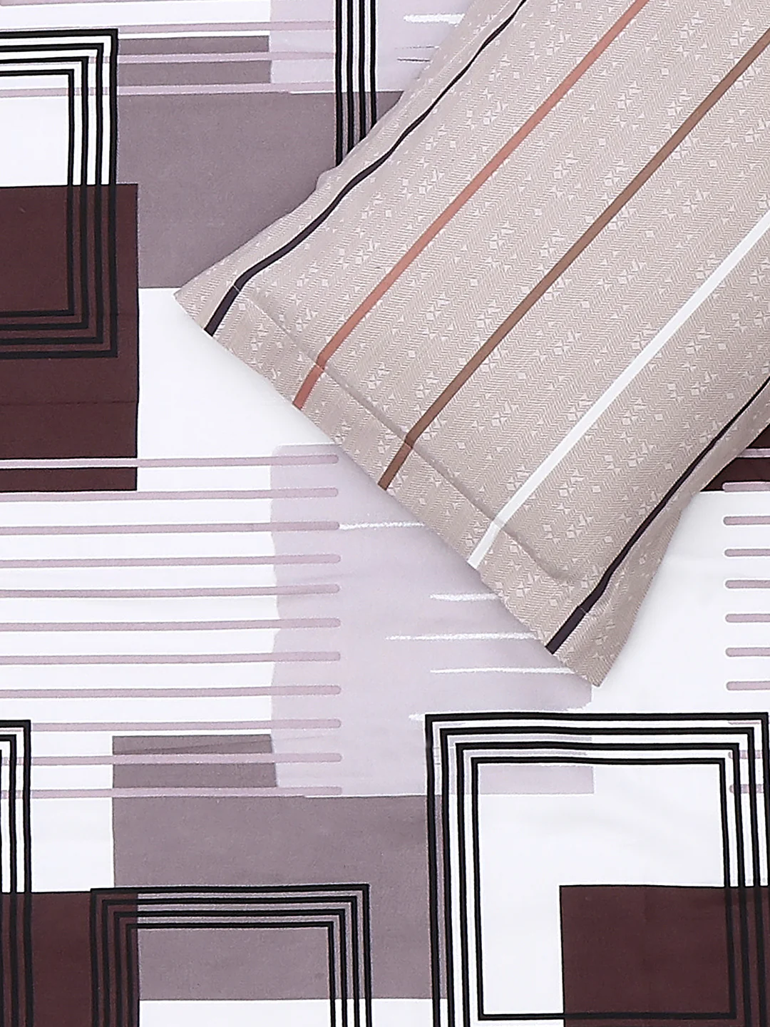 110 GSM Polyester Double Bed 1 Bedsheet with 2 Pillow Cover (Aromatica) - Image 5