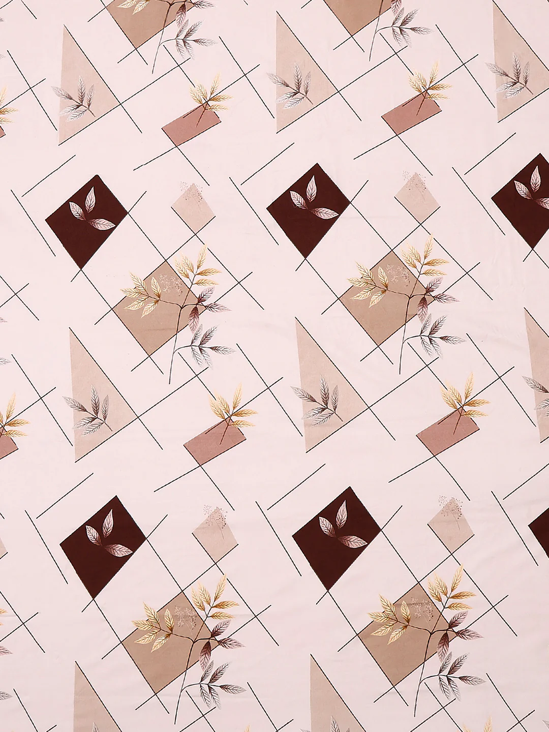 110 GSM Polyester Double Bed 1 Bedsheet with 2 Pillow Cover (Aromatica) - Image 6