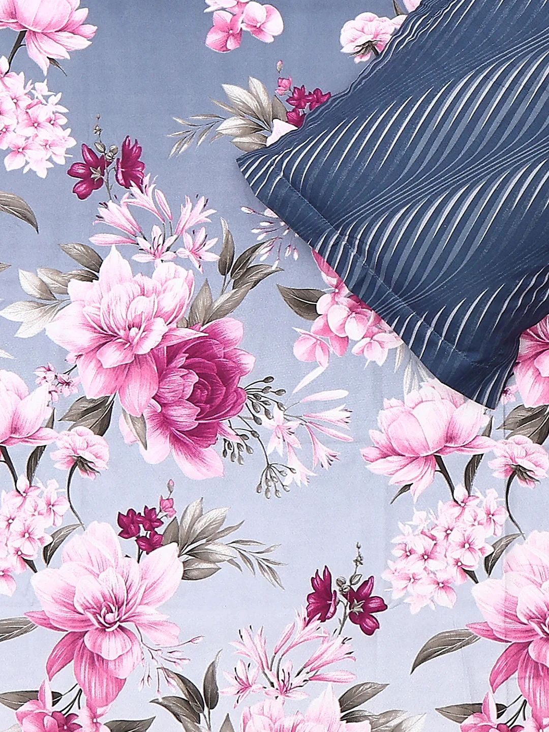 110 GSM Polyester Double Bed 1 Bedsheet with 2 Pillow Cover (Aromatica) - Image 5
