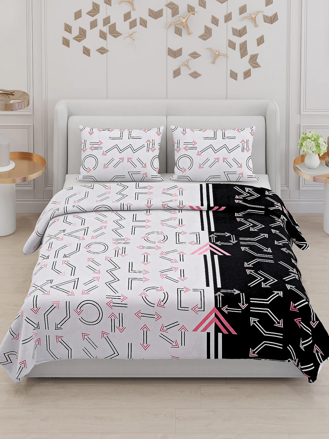 110 GSM Polyester Double Bed Bedsheet with 2 Pillow Covers - Updated - Updated - Updated - Image 2