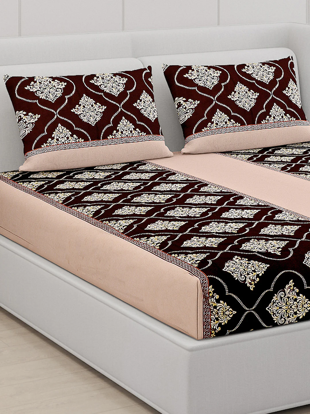 110 GSM Polyester Double Bed Bedsheet with 2 Pillow Covers - Updated - Updated - Updated - Image 5