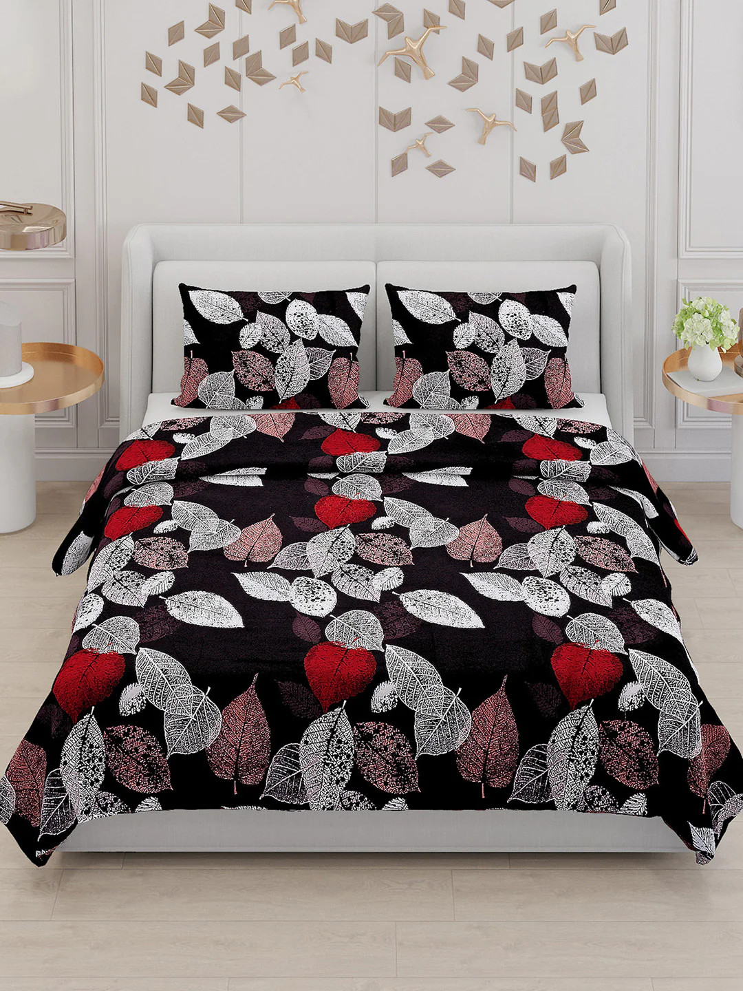 110 GSM Polyester Double Bed Bedsheet with 2 Pillow Covers - Updated - Updated - Updated - Image 2