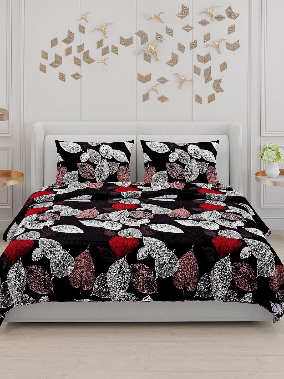 110 GSM Polyester Double Bed Bedsheet with 2 Pillow Covers - Updated - Updated - Updated - Image 3