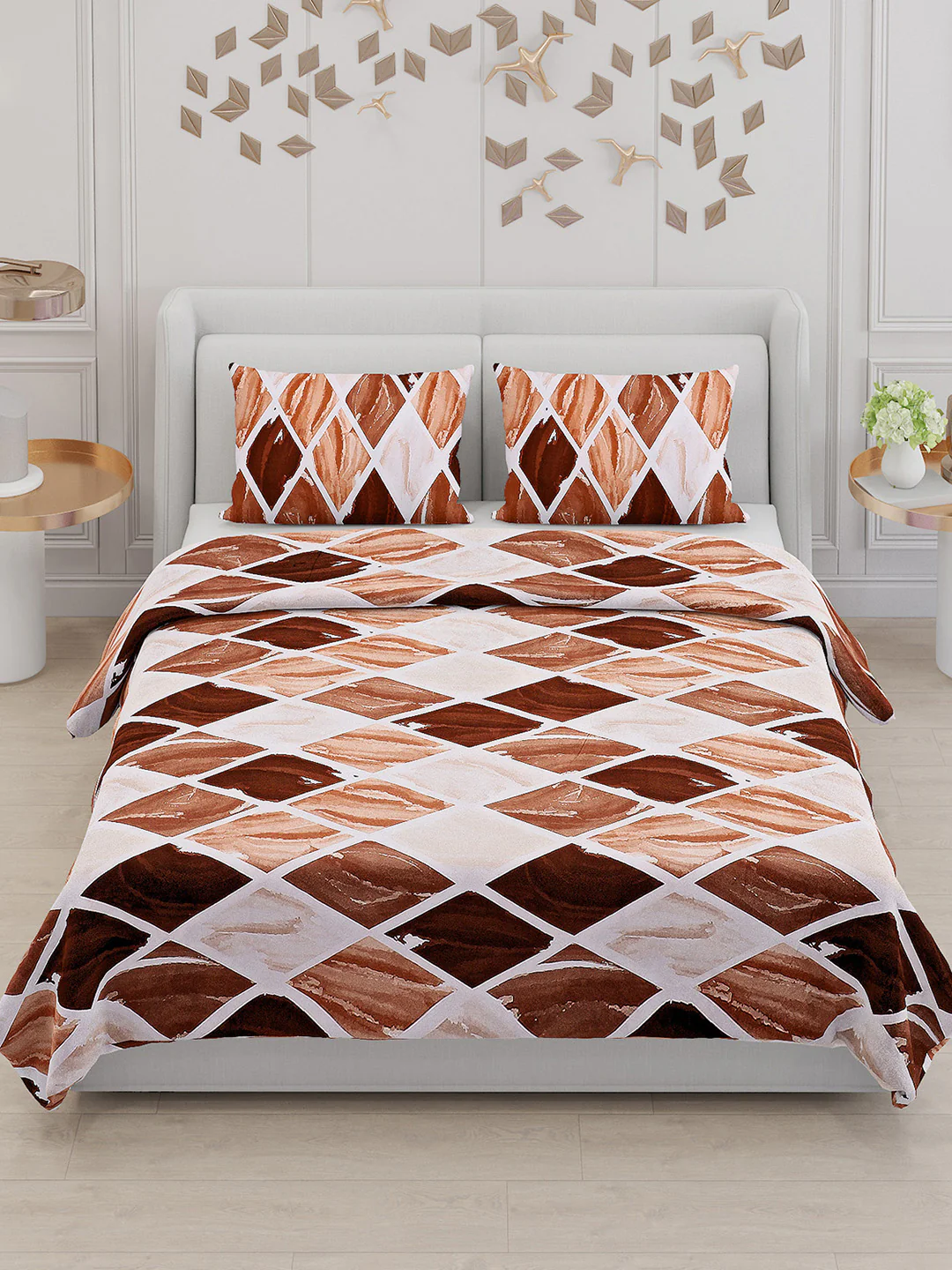 110 GSM Polyester Double Bed Bedsheet with 2 Pillow Covers - Updated - Updated - Updated - Image 2