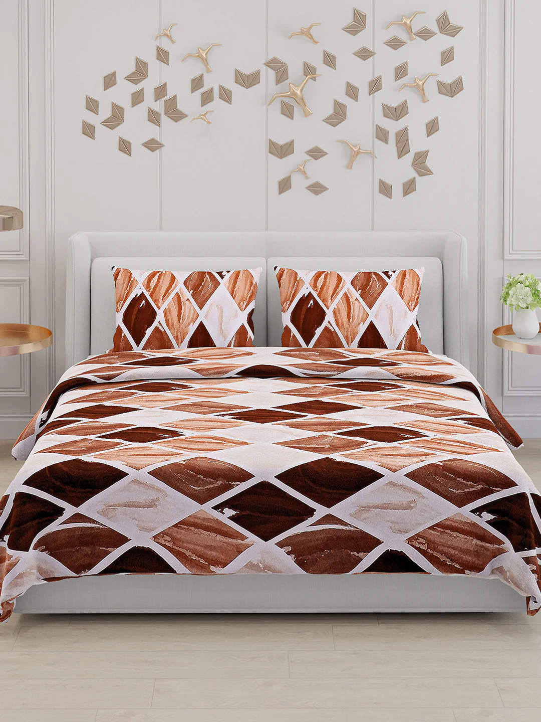 110 GSM Polyester Double Bed Bedsheet with 2 Pillow Covers - Updated - Updated - Updated - Image 3