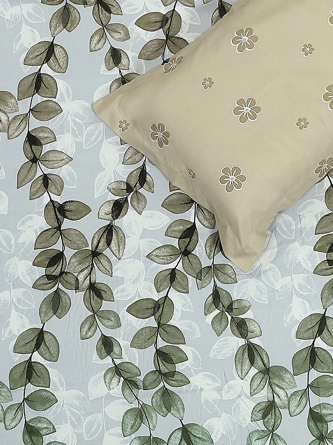 110 GSM Polyester Double Bed 1 Bedsheet with 2 Pillow Covers (Aromatic) - Updated - Updated - Image 5