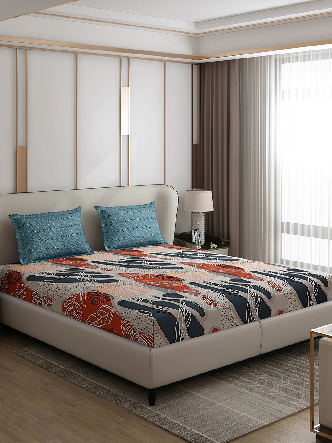 110 GSM Polyester Double Bed 1 Bedsheet with 2 Pillow Covers (Aromatic) - Updated - Updated - Updated - Image 4