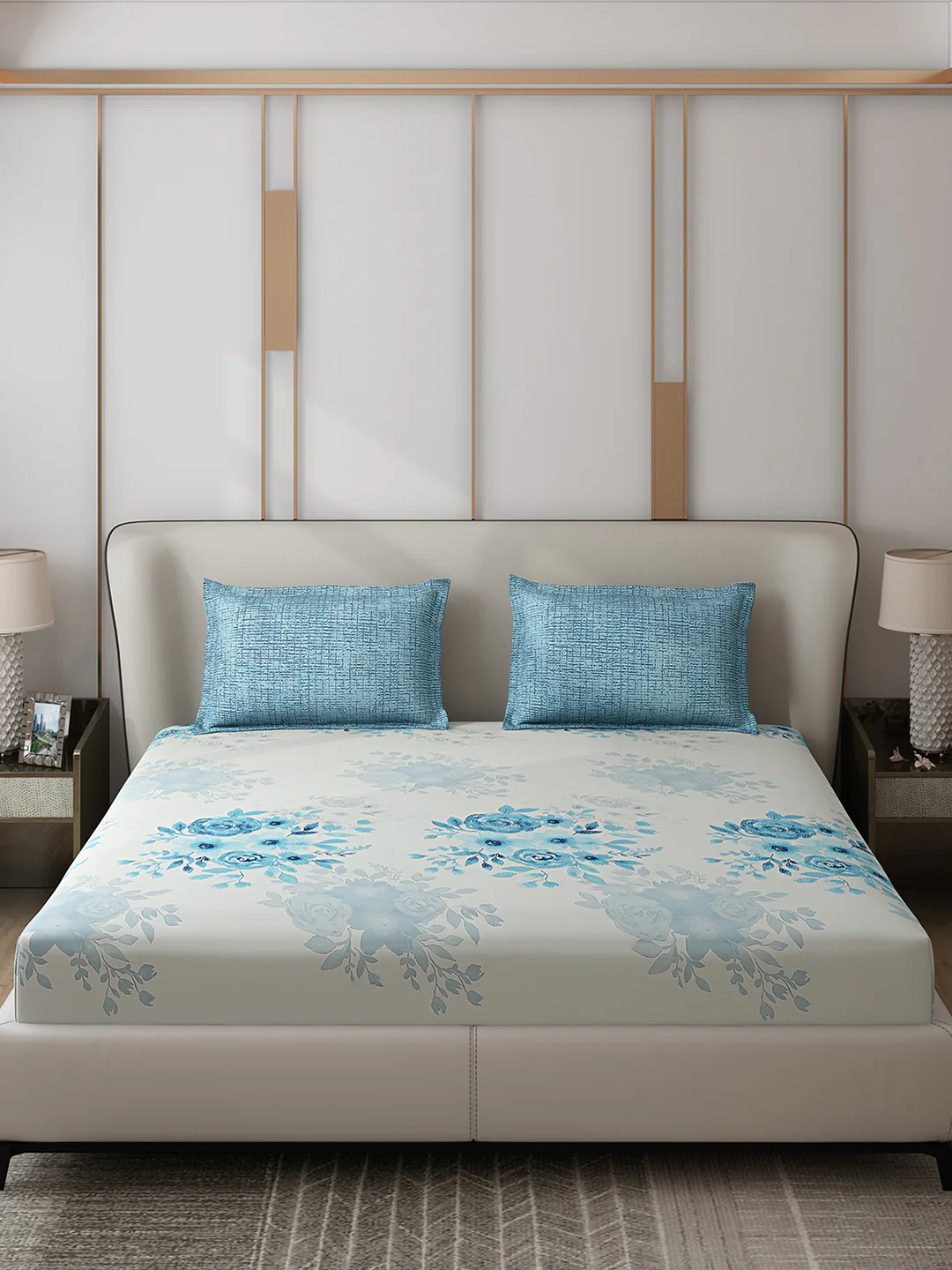 110 GSM Polyester Double Bed 1 Bedsheet with 2 Pillow Covers (Aromatic) - Updated - Updated - Updated - Image 3