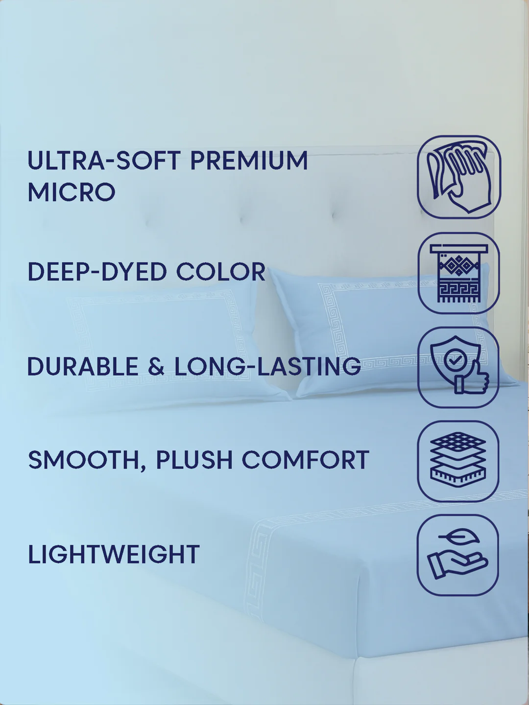 Premium 110 GSM Polyester King Size Bedsheet with 2 Pillow Covers Elite Embroidery Collection - Image 9