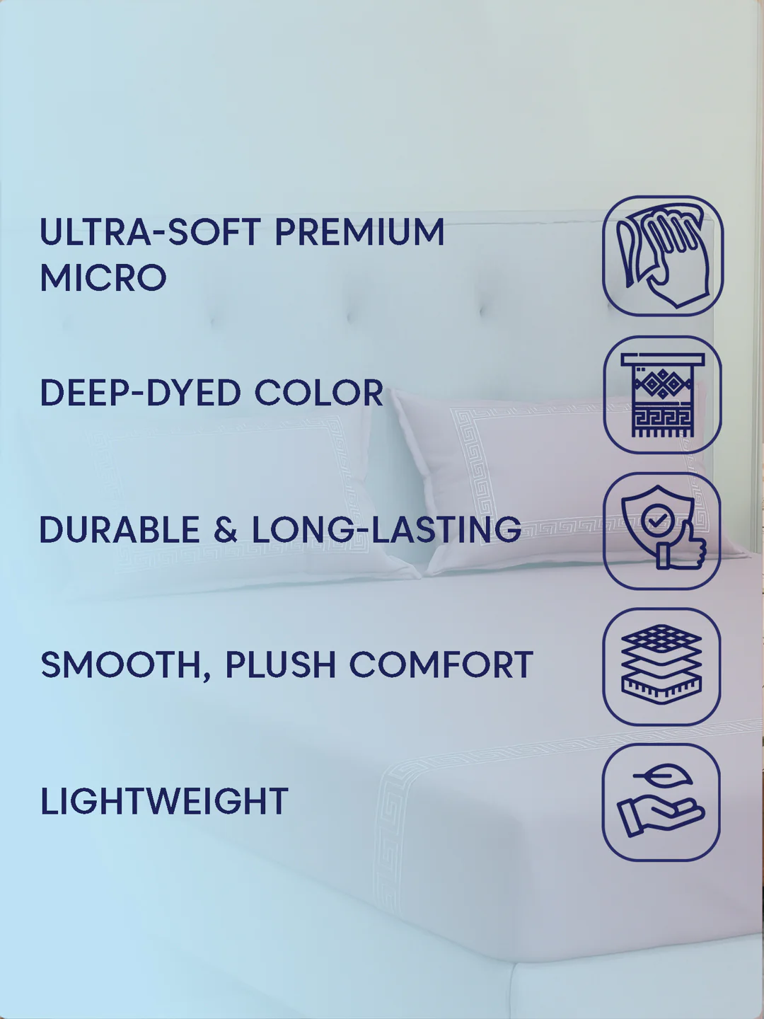 Premium 110 GSM Polyester King Size Bedsheet with 2 Pillow Covers Elite Embroidery Collection - Image 9