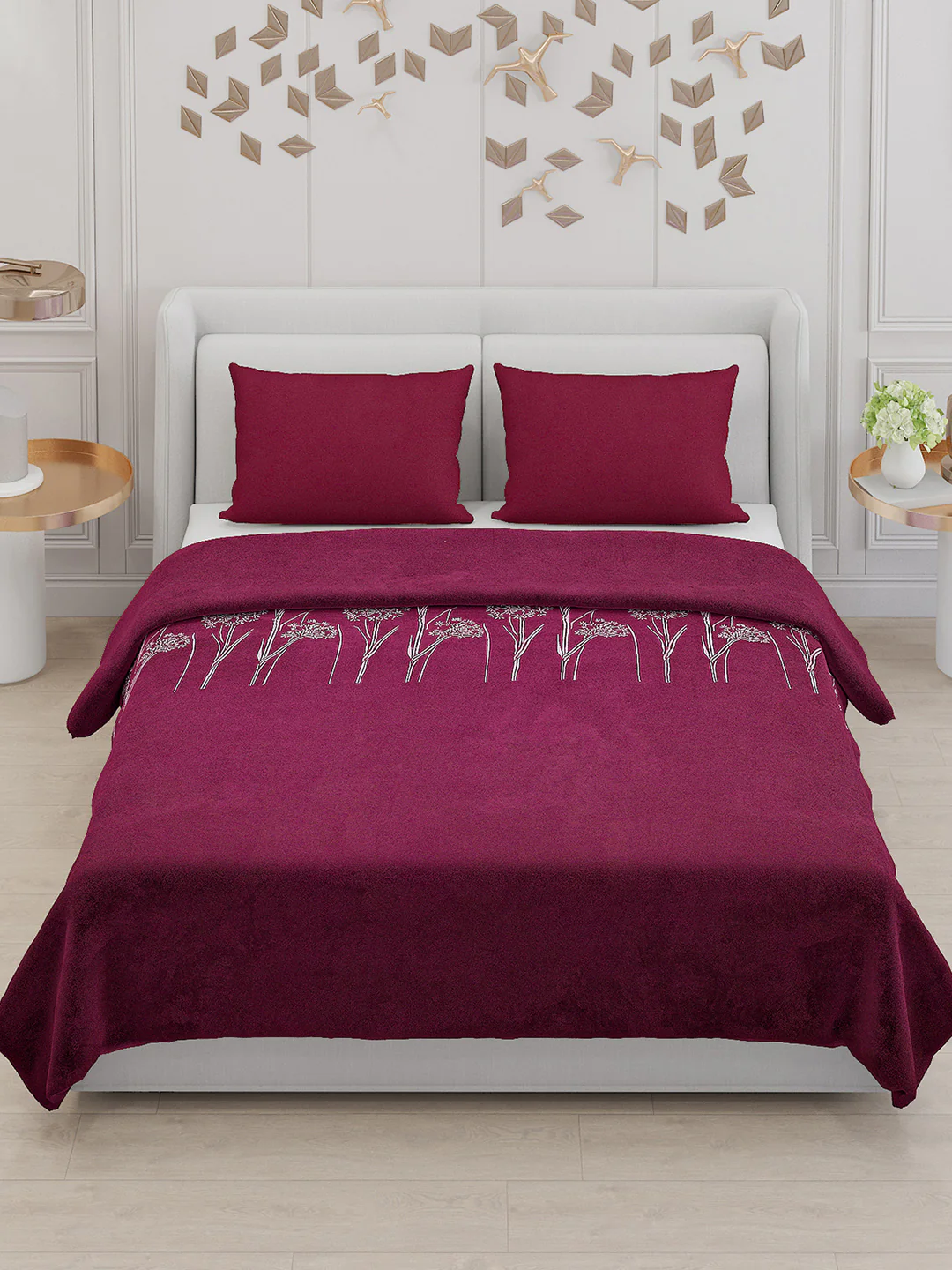 115 GSM Polyester Double Bed Bedsheet with 2 Pillow Covers - Updated - Updated - Updated - Image 2
