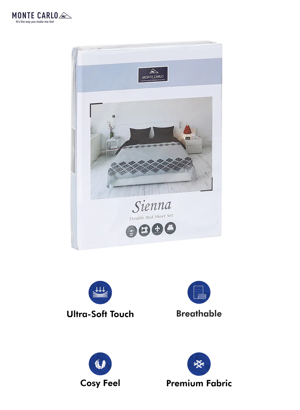 115 GSM Polyester Double Bed Bedsheet with 2 Pillow Covers - Updated - Updated - Updated - Image 9