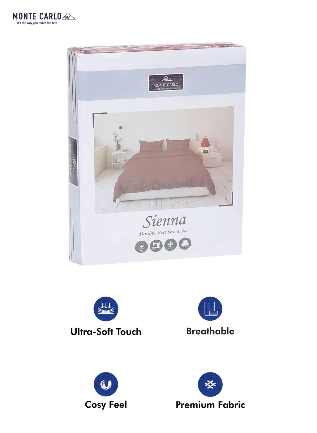 115 GSM Polyester Double Bed Bedsheet with 2 Pillow Covers - Updated - Updated - Image 10