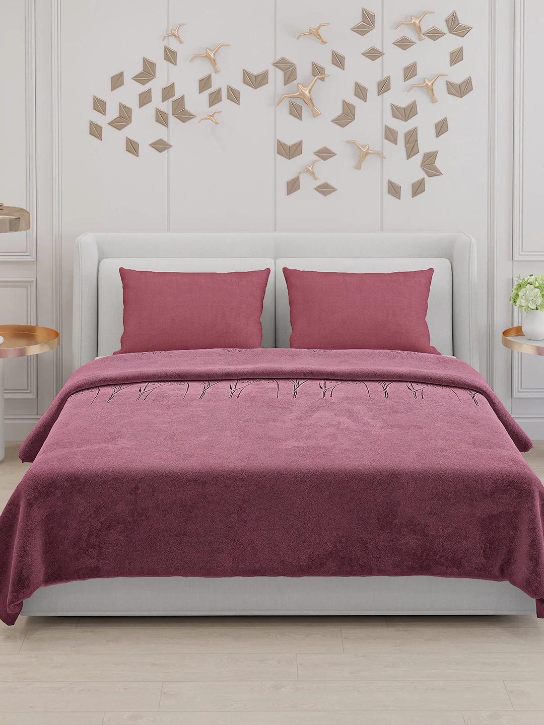 115 GSM Polyester Double Bed Bedsheet with 2 Pillow Covers - Updated - Updated - Image 3