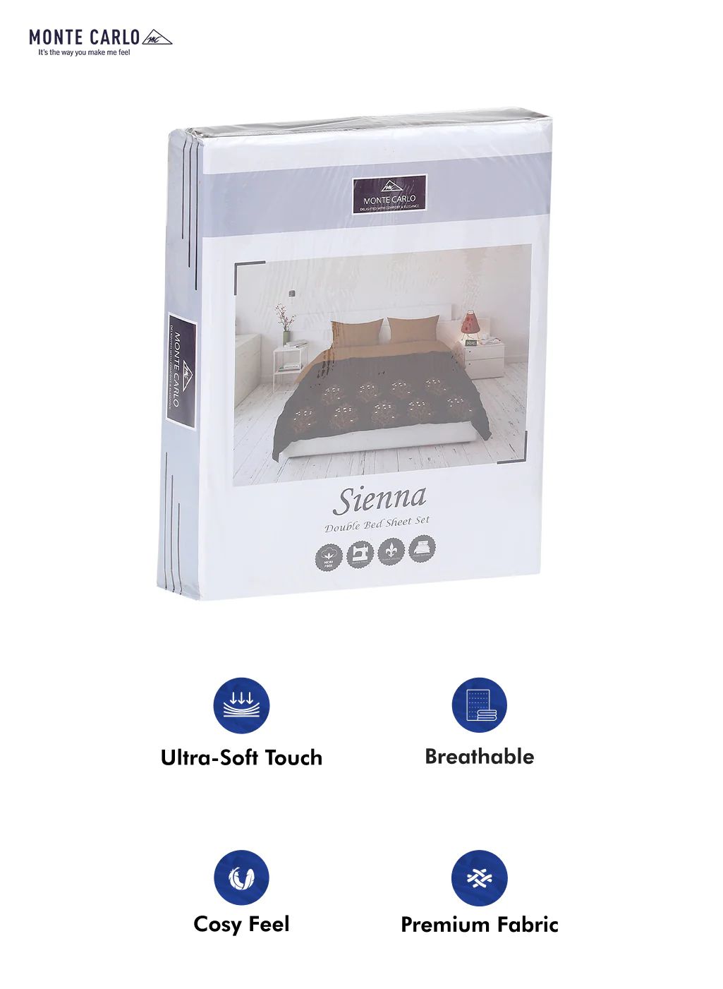 115 GSM Polyester Double Bed Bedsheet with 2 Pillow Covers - Updated - Updated - Image 10