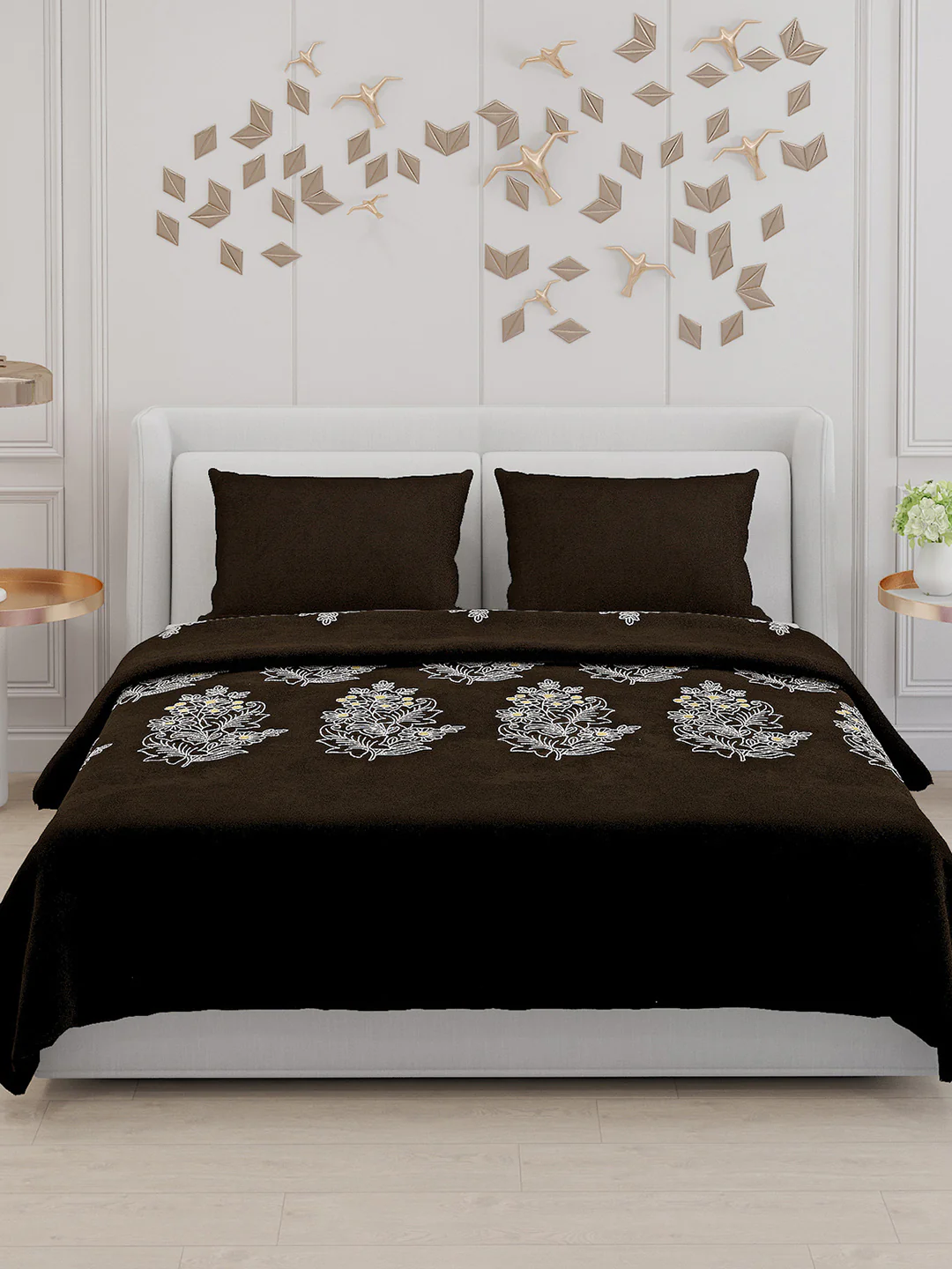 115 GSM Polyester Double Bed Bedsheet with 2 Pillow Covers - Updated - Updated - Image 3
