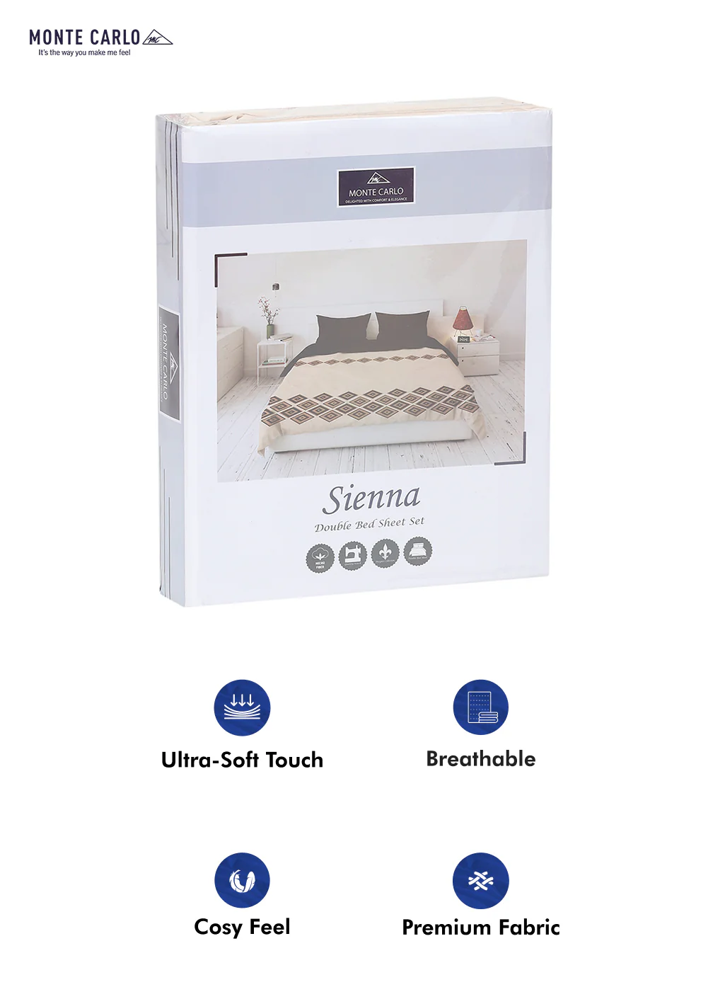 115 GSM Polyester Double Bed Bedsheet with 2 Pillow Covers - Updated - Updated - Image 10