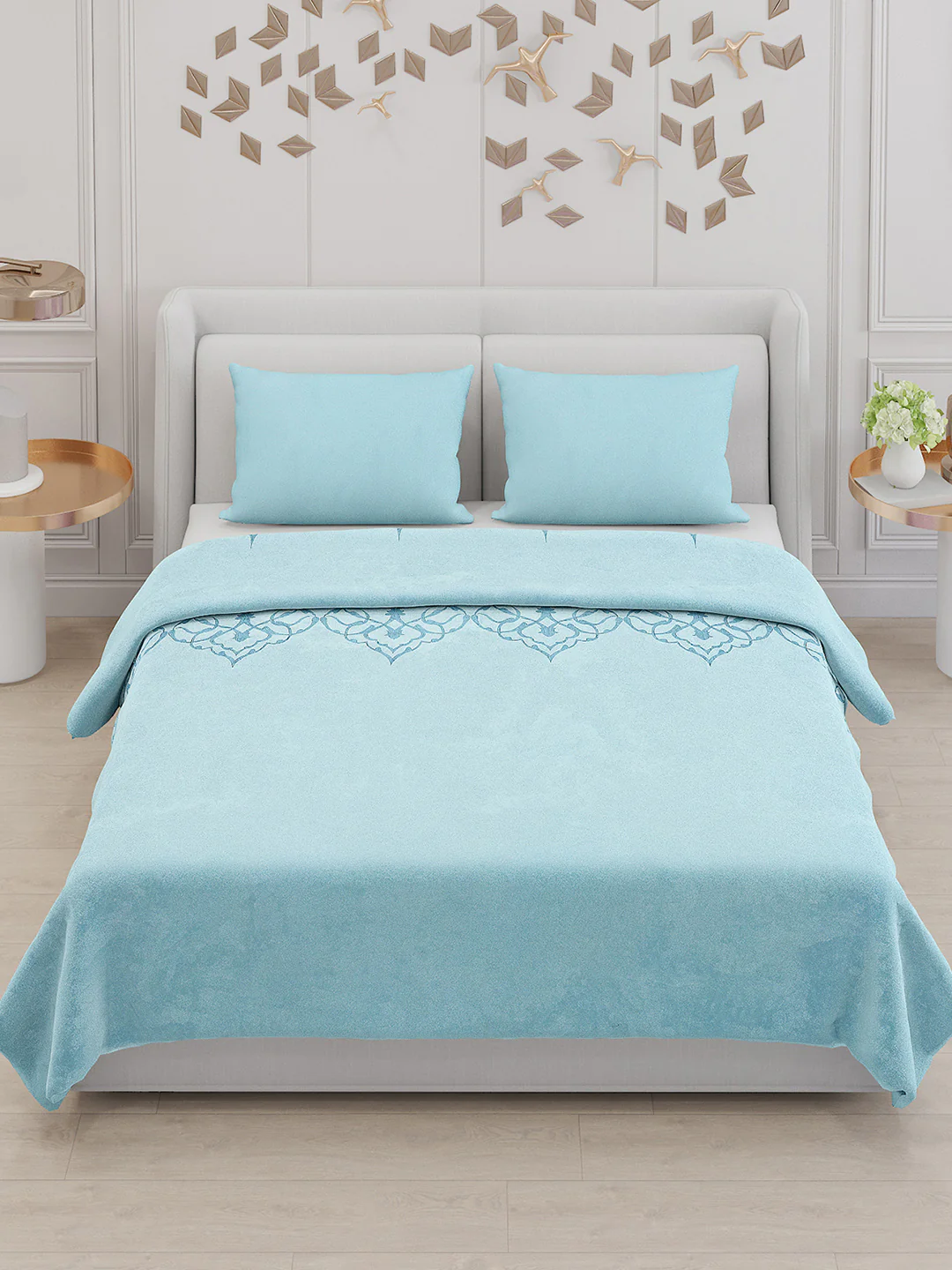 115 GSM Polyester Double Bed Bedsheet with 2 Pillow Covers - Updated - Updated - Updated - Image 2