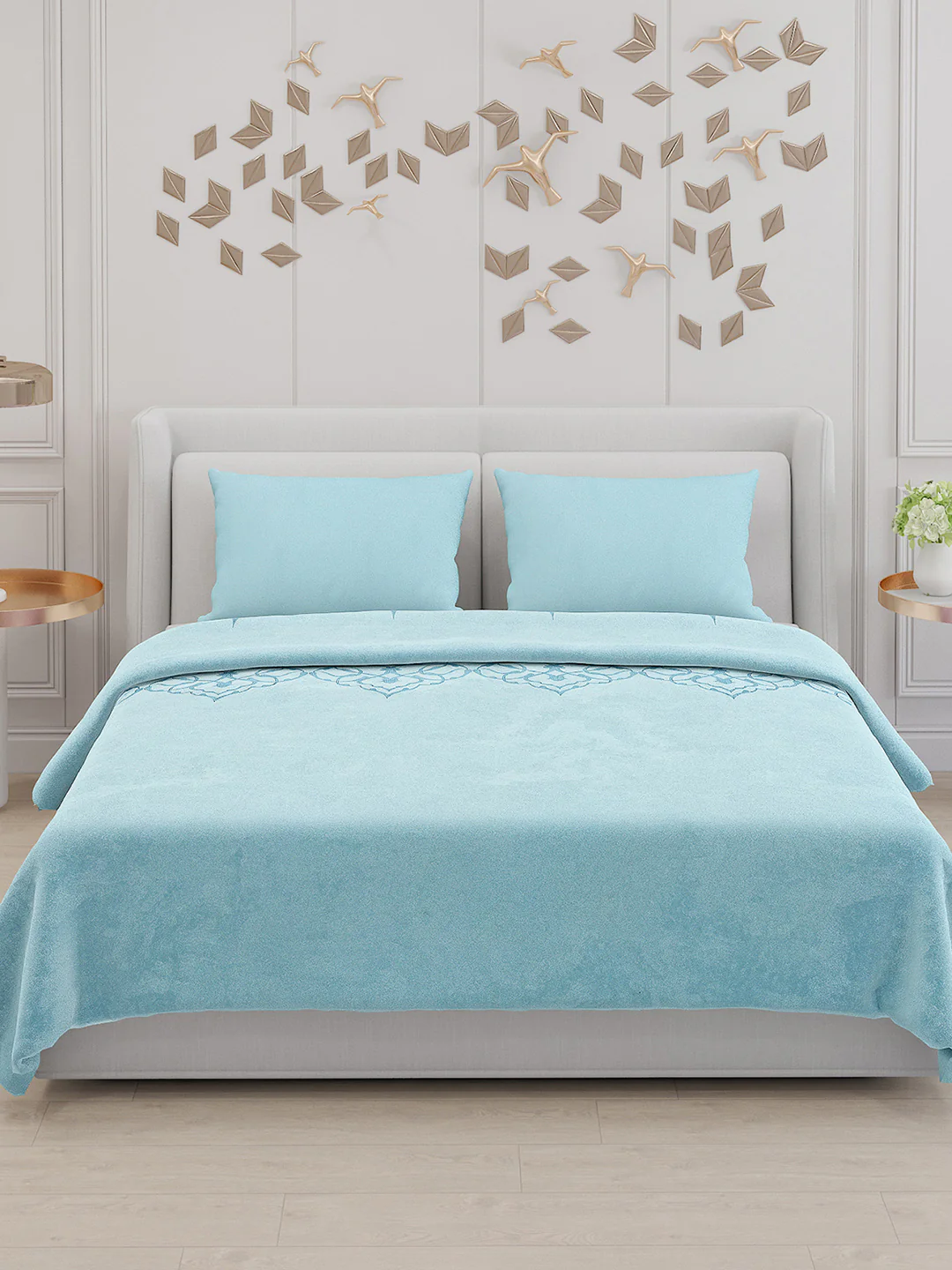 115 GSM Polyester Double Bed Bedsheet with 2 Pillow Covers - Updated - Updated - Updated - Image 3